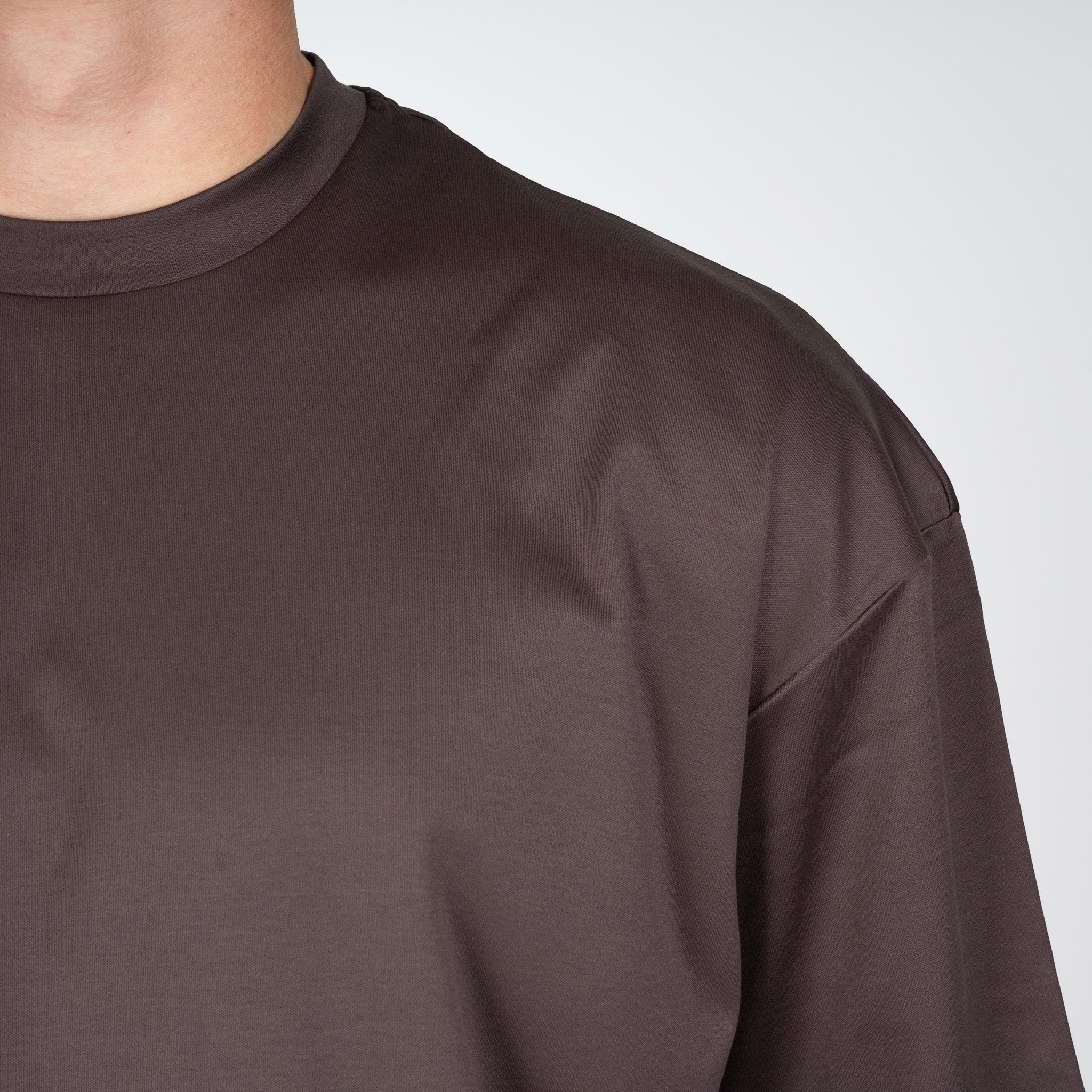 Valenza T-Shirt Bruin | Interlock Supima Oversized