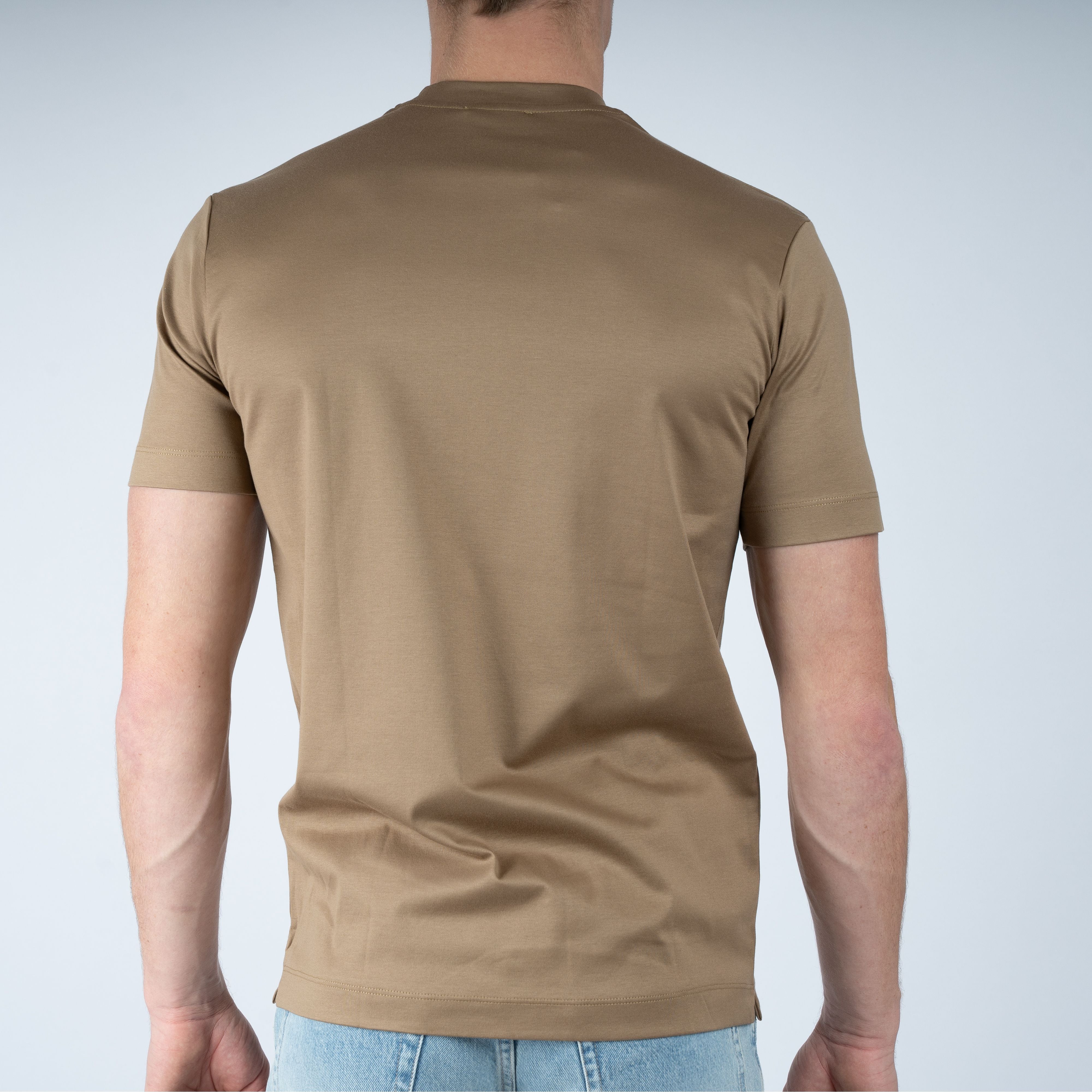 Valenza T-Shirt Amandelbruin | Interlock Supima Cotton