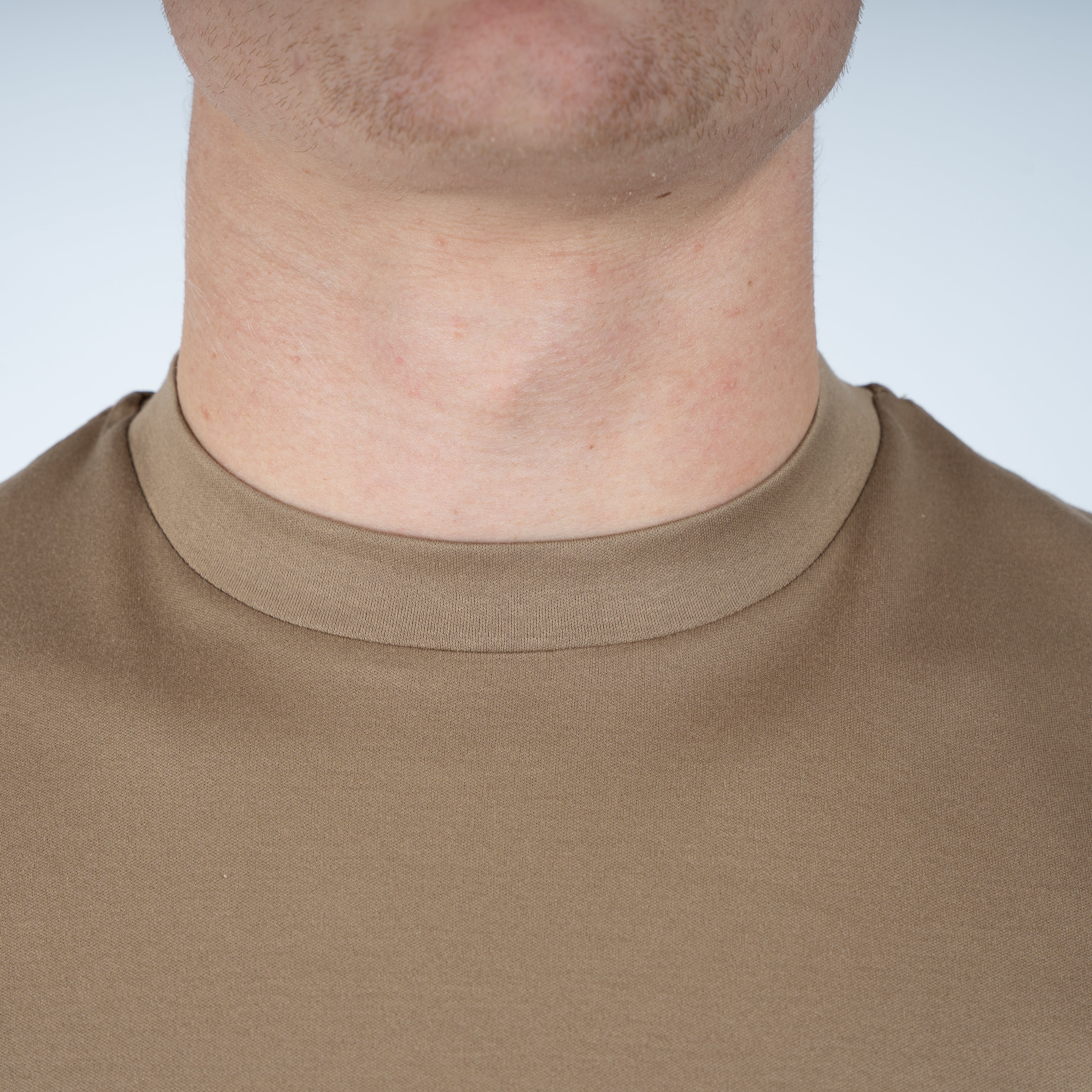 Valenza T-Shirt Amandelbruin | Interlock Supima Cotton