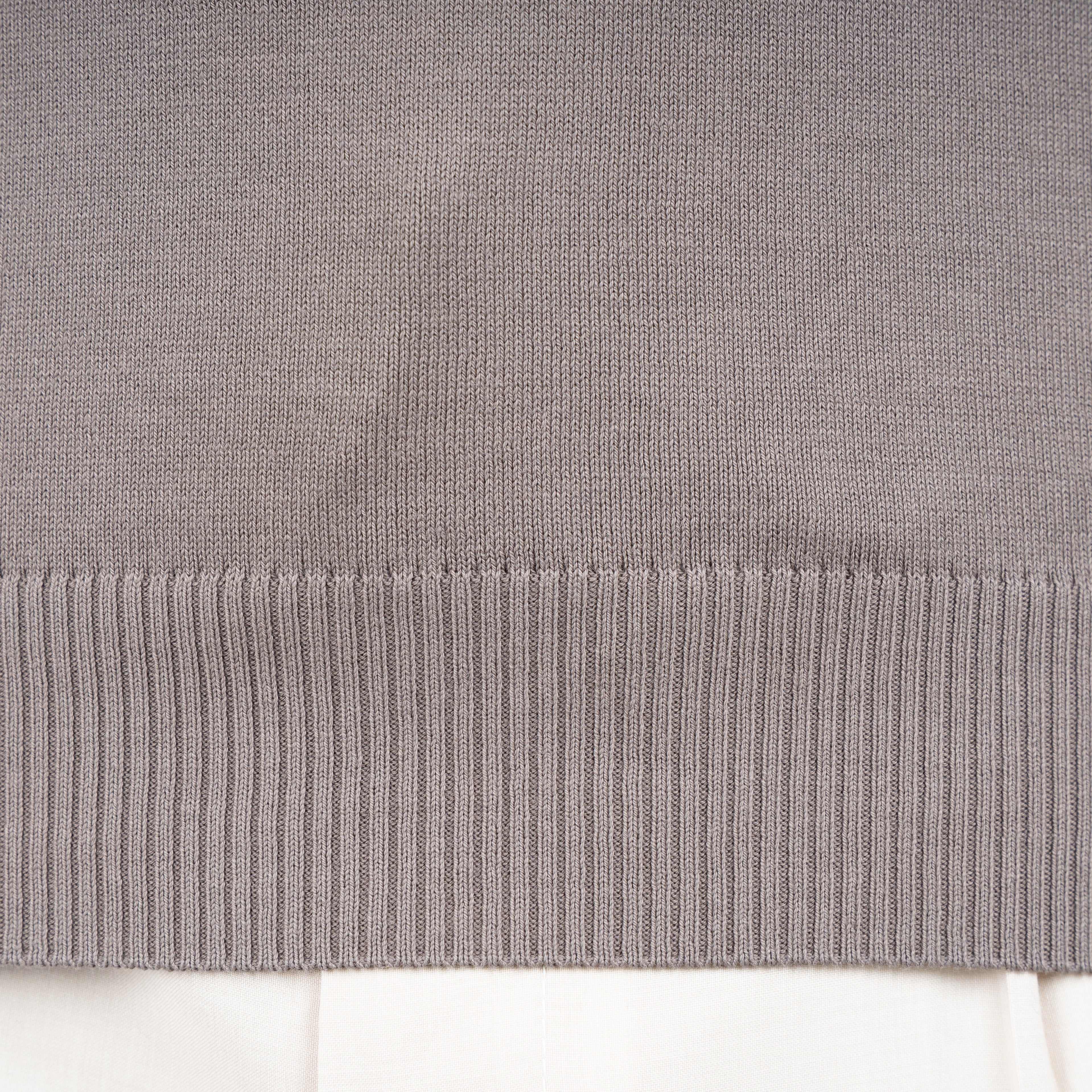Gran Sasso Gebreid T-Shirt Taupe | Egyptian Cotton