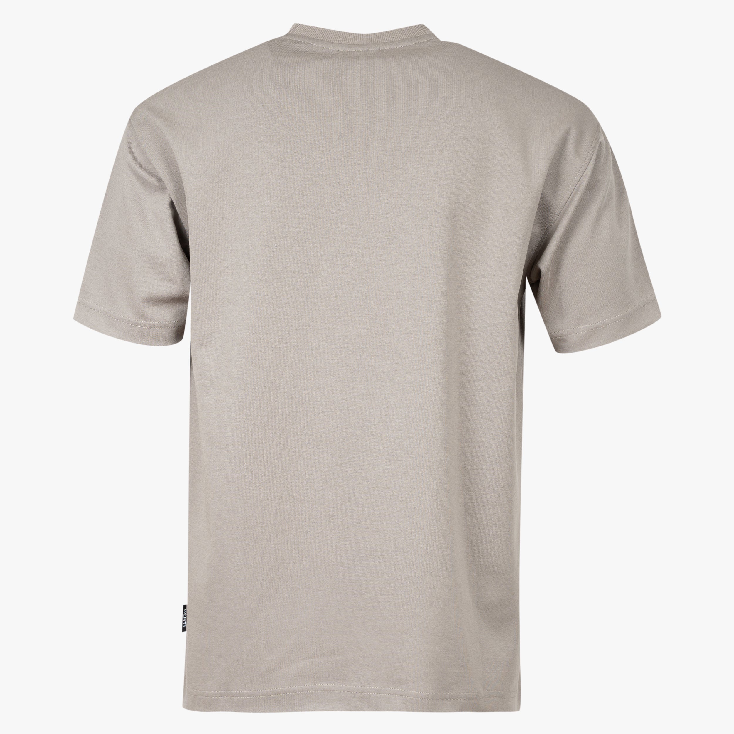Genti T-Shirt Taupe | Relaxed Fit Cotton Tech