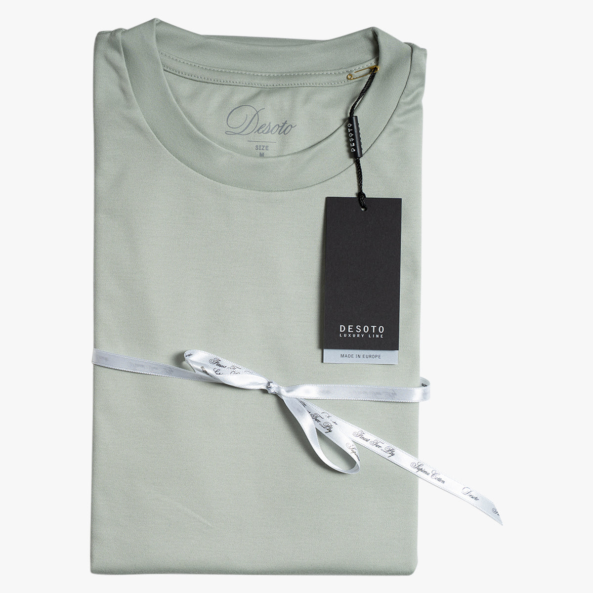 Desoto T-Shirt Lichtgroen | Luxury Two Ply