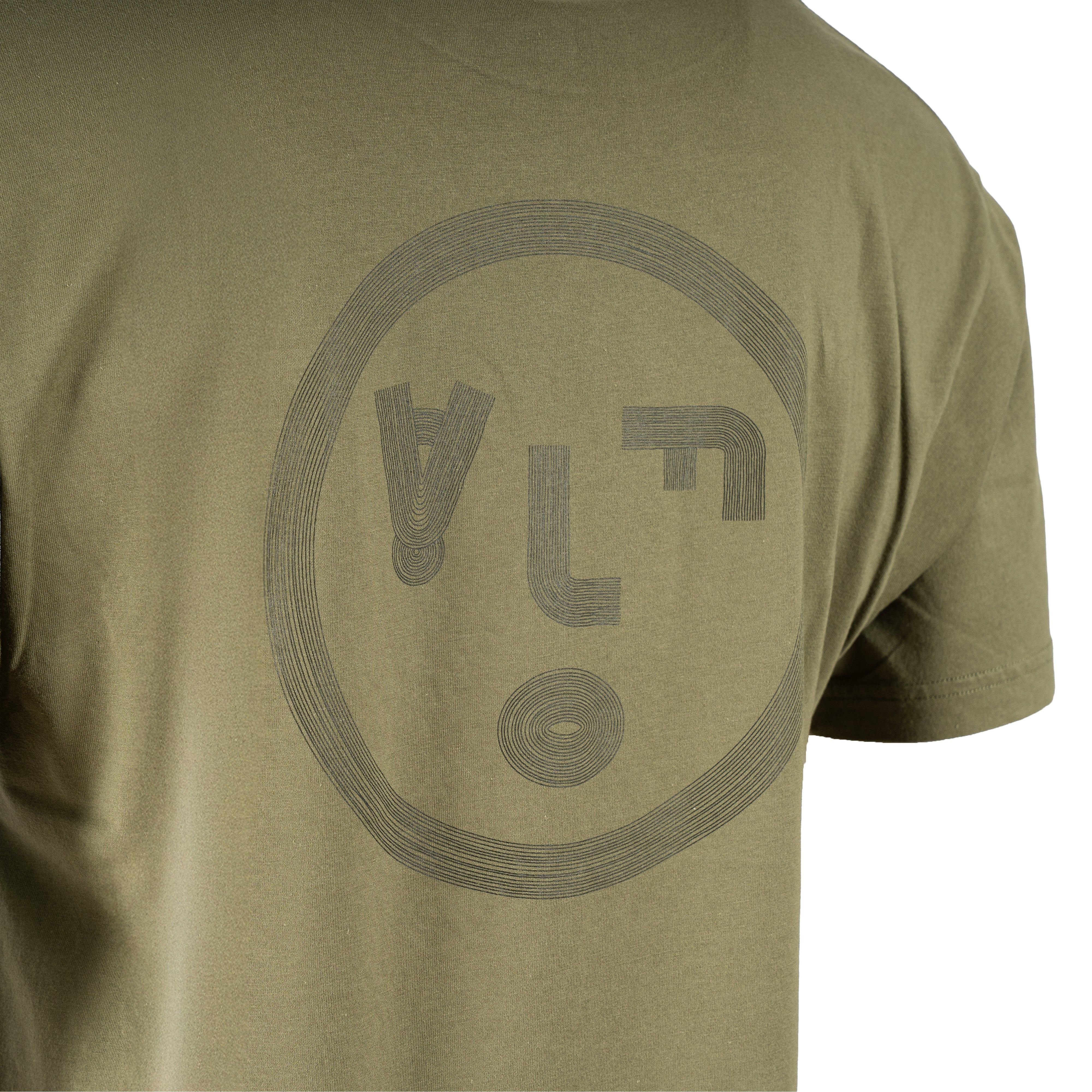 Olaf T-Shirt met Backprint Groen | Lined Face Tee