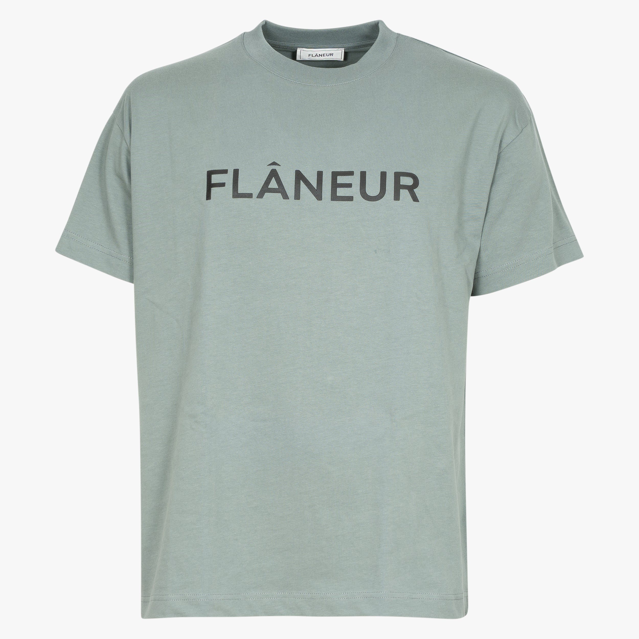 Flaneur T-Shirt Groen | Printed Logo T-Shirt