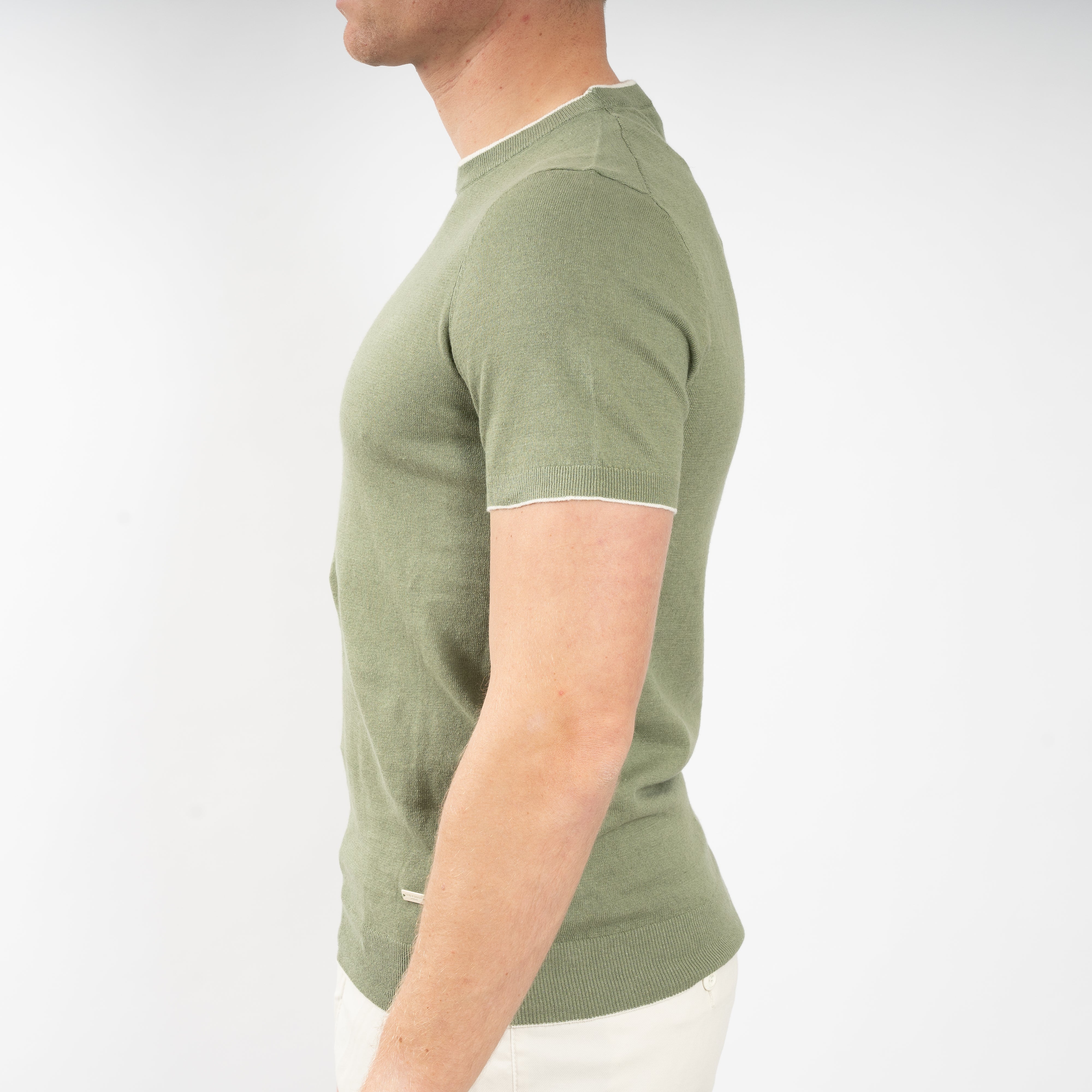 SEVEN DIALS Linnen T-Shirt Groen | Bennett
