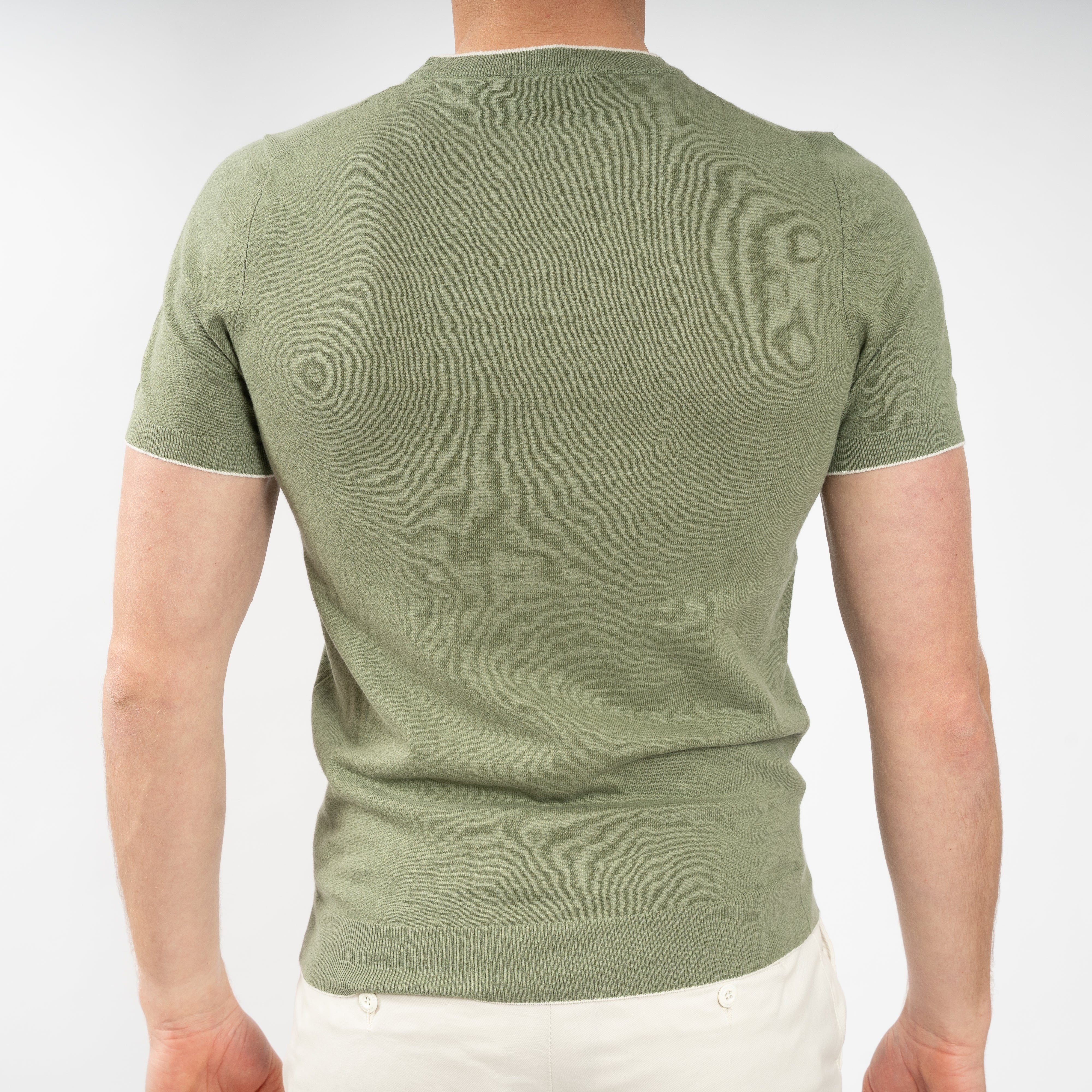 SEVEN DIALS Linnen T-Shirt Groen | Bennett