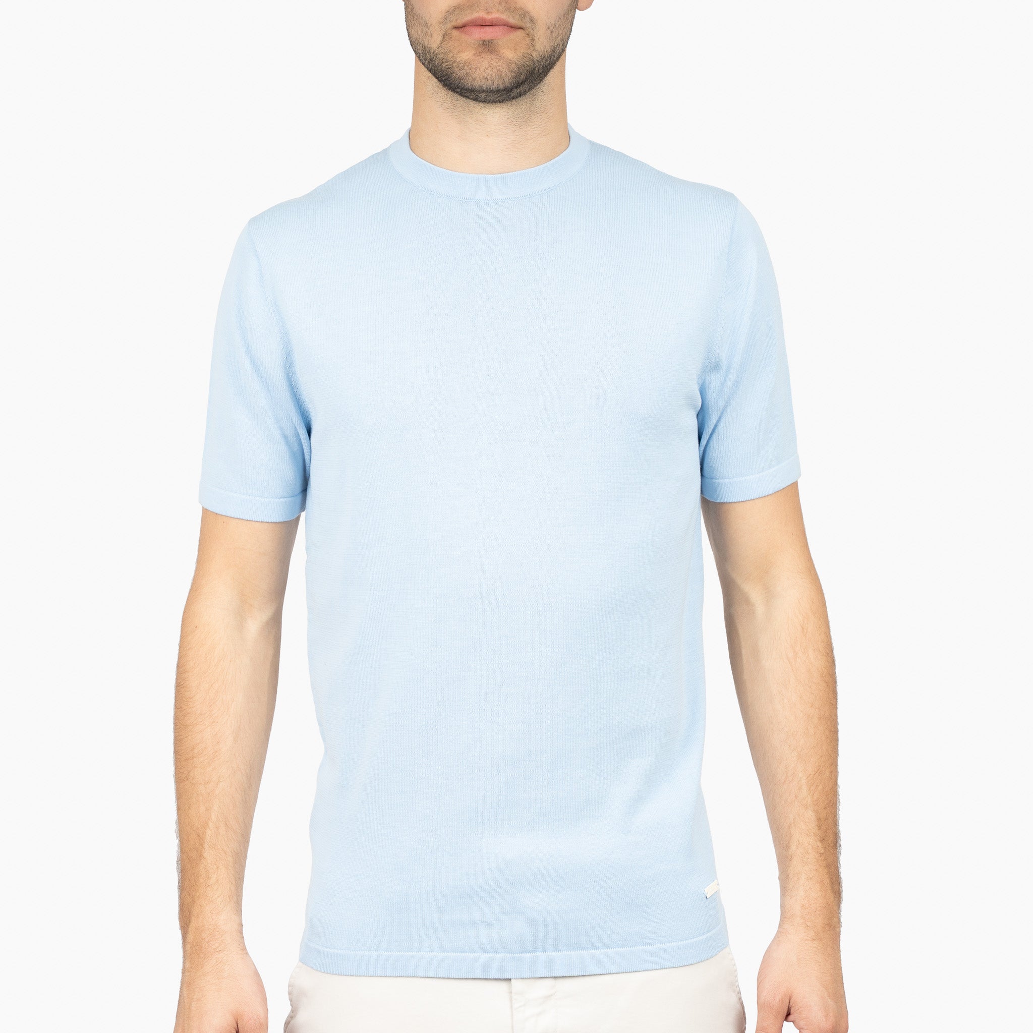 SEVEN DIALS Gebreid T-Shirt Lichtblauw | Faun