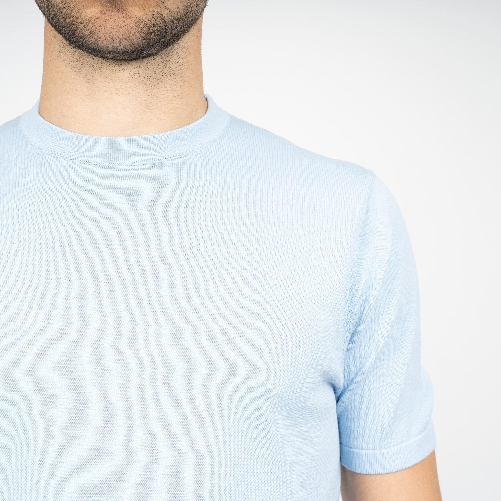 SEVEN DIALS Gebreid T-Shirt Lichtblauw | Faun