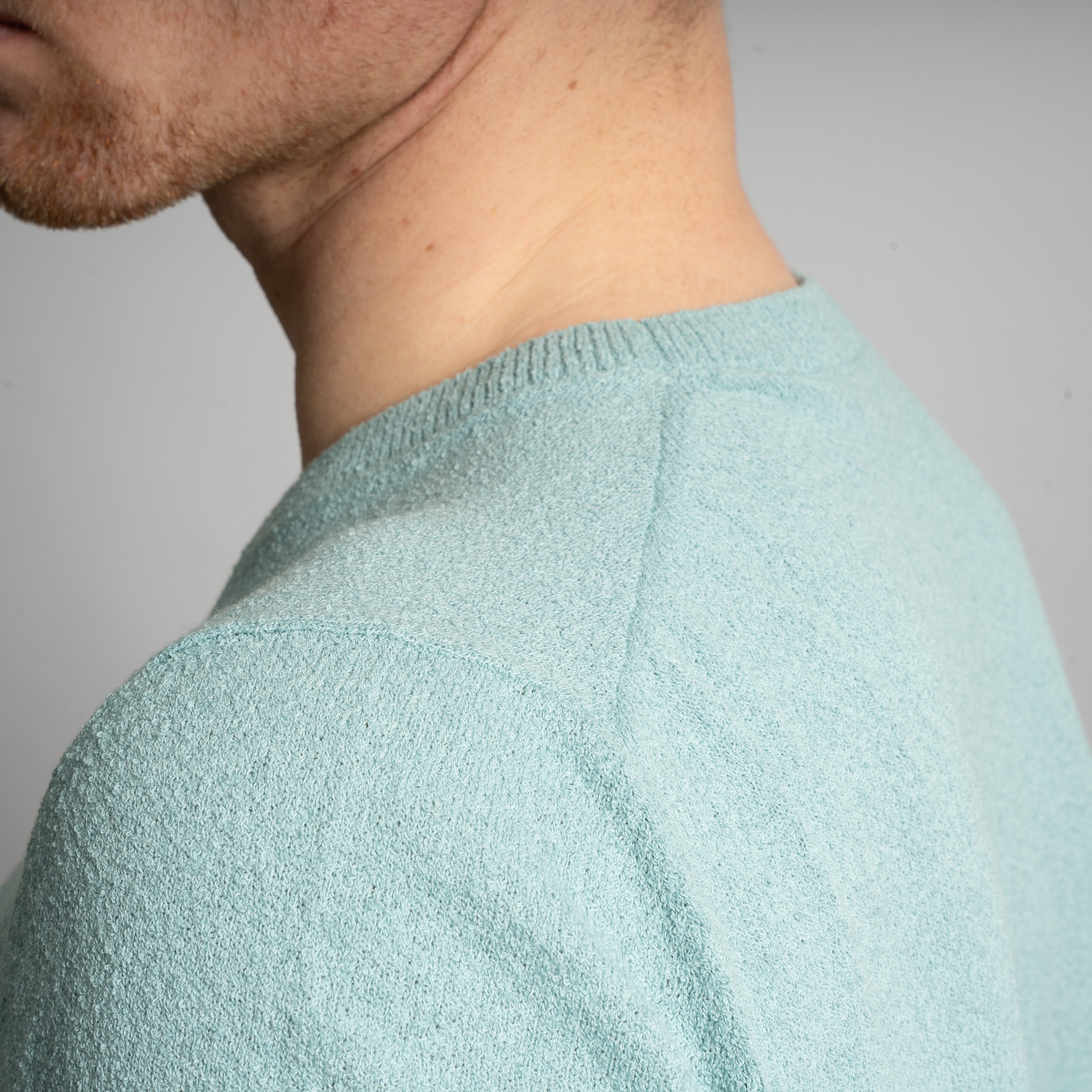 Gran Sasso T-Shirt Aquablauw | Boucle Knit