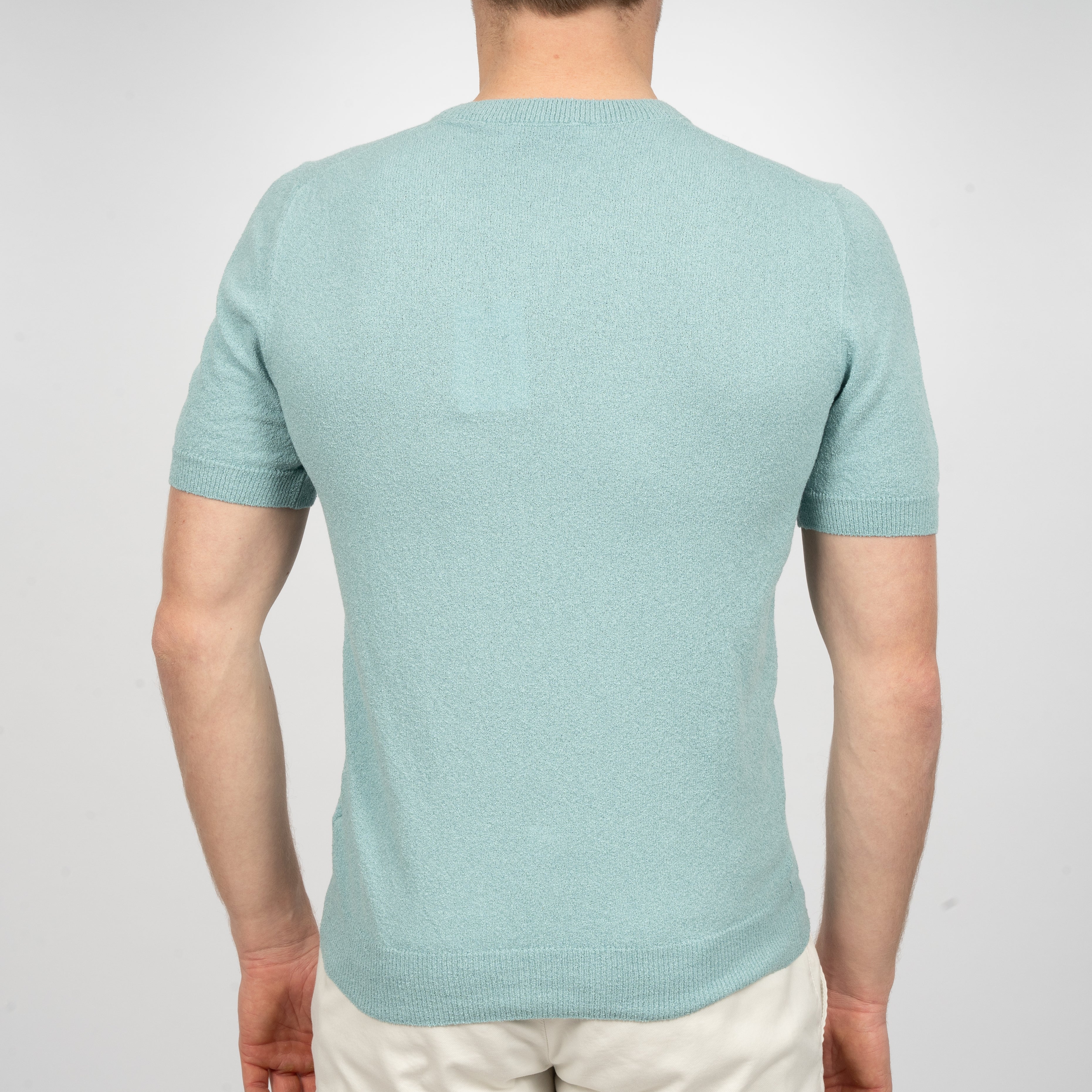 Gran Sasso T-Shirt Aquablauw | Boucle Knit