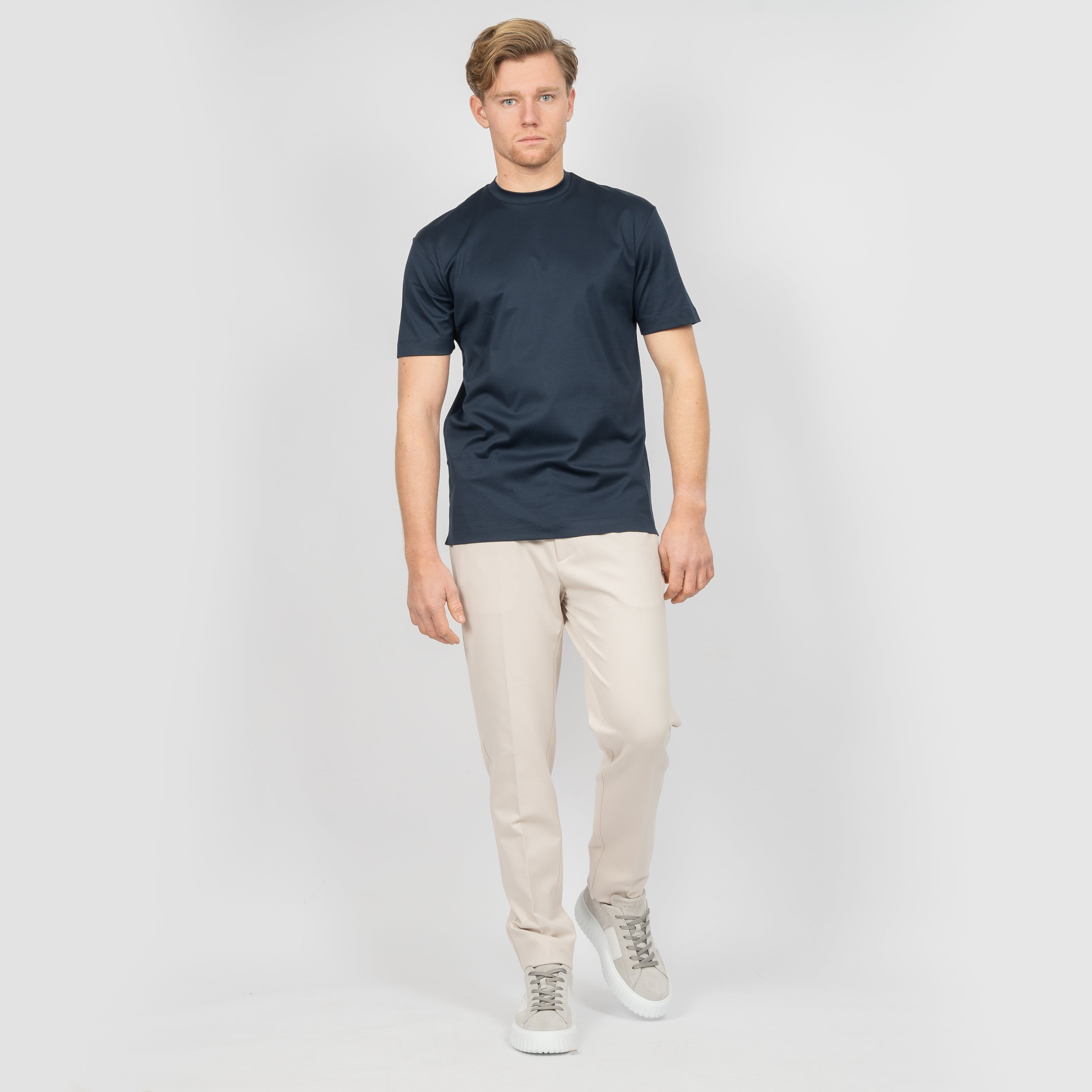 Valenza T-Shirt Donkerblauw | Interlock Supima Cotton