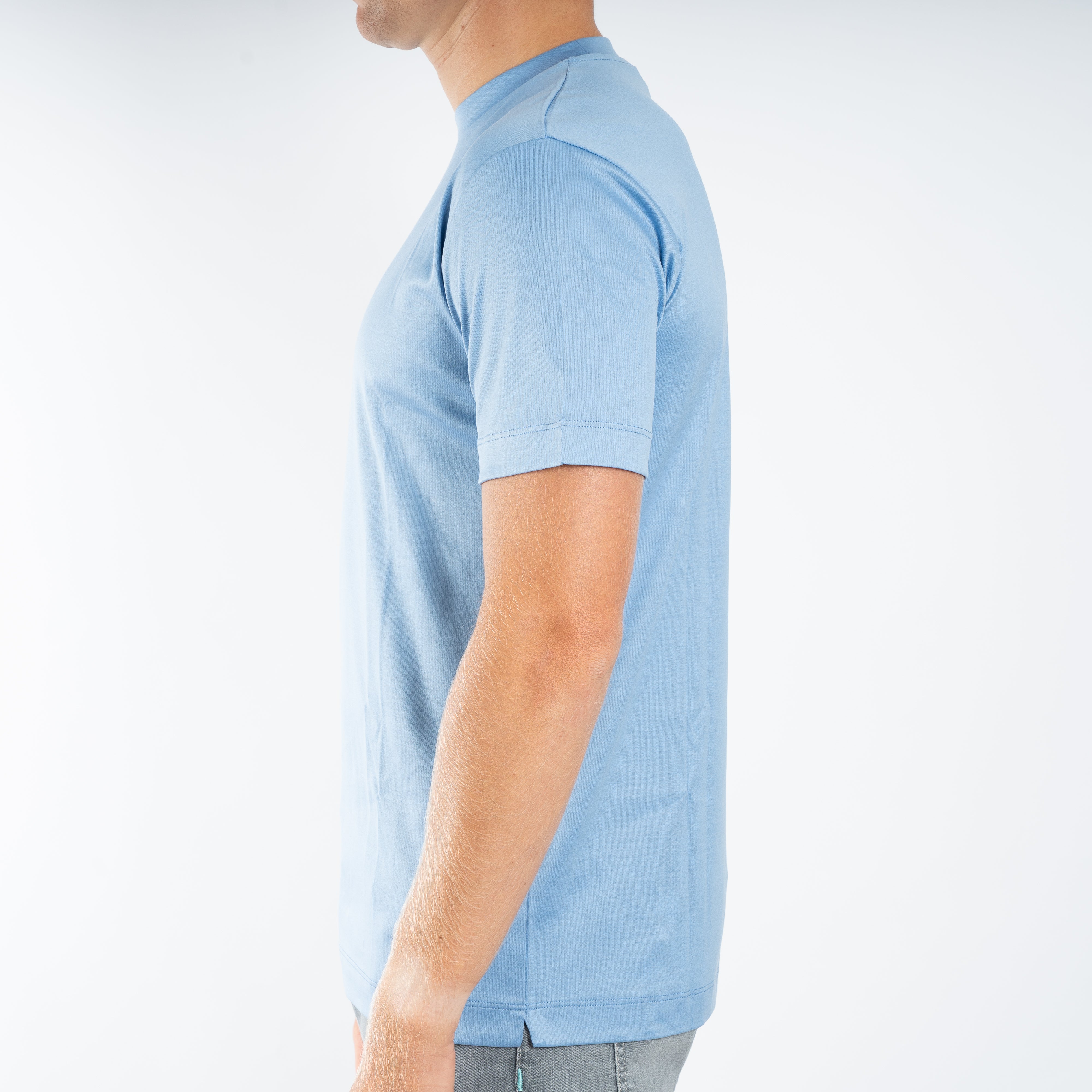 Valenza T-Shirt Lichtblauw | Interlock Supima Cotton