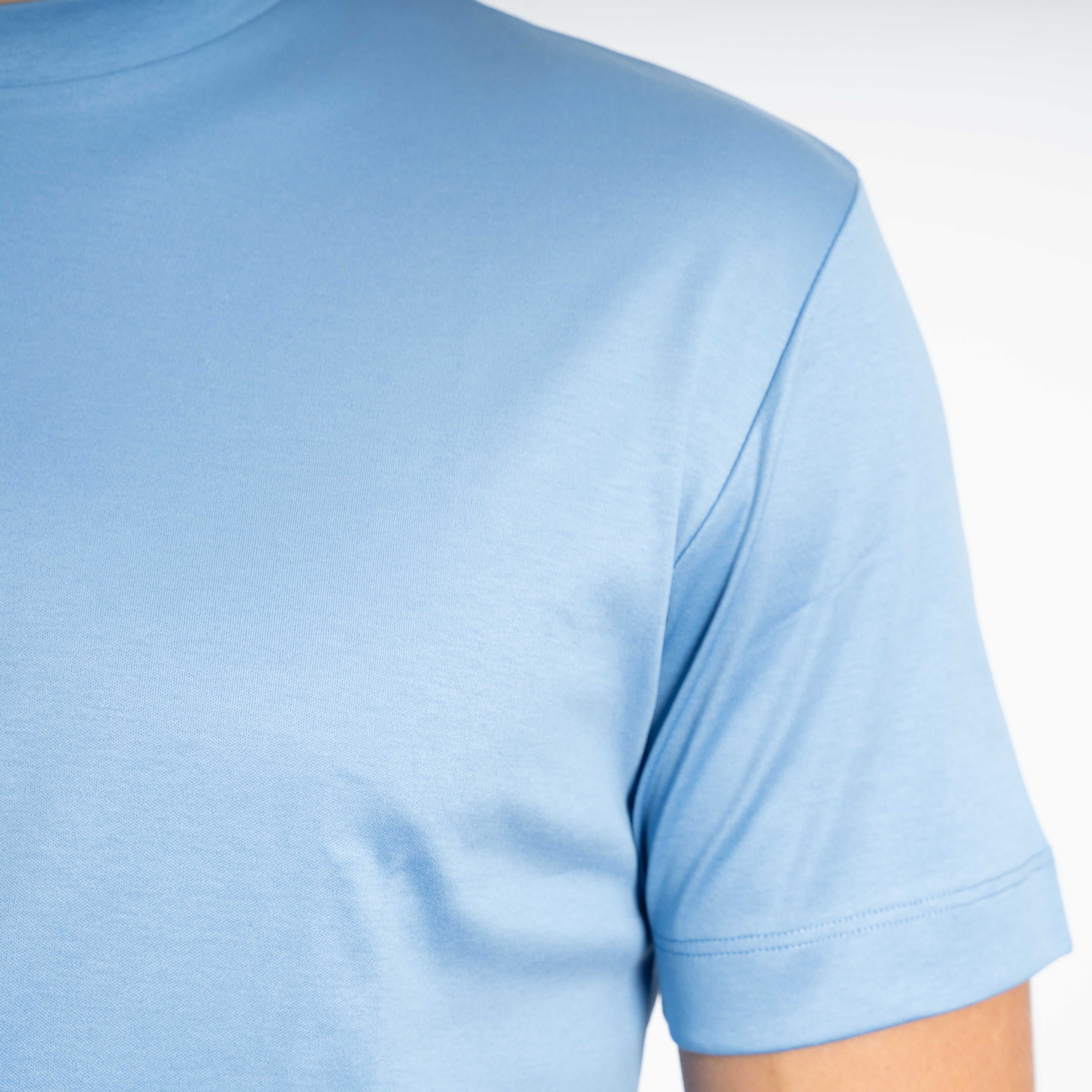 Valenza T-Shirt Lichtblauw | Interlock Supima Cotton