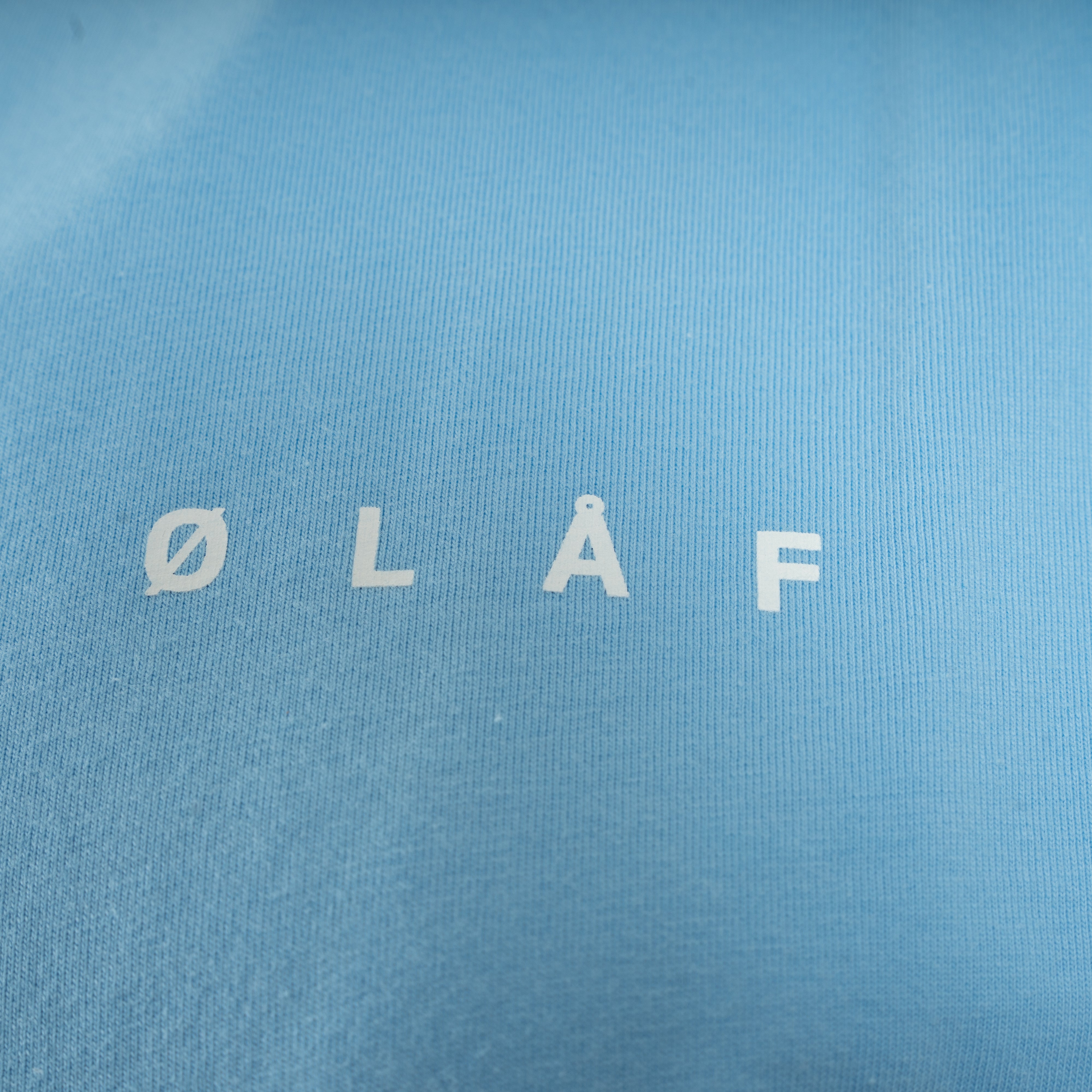 Olaf T-Shirt met Backprint Lichtblauw | Lined Face Tee
