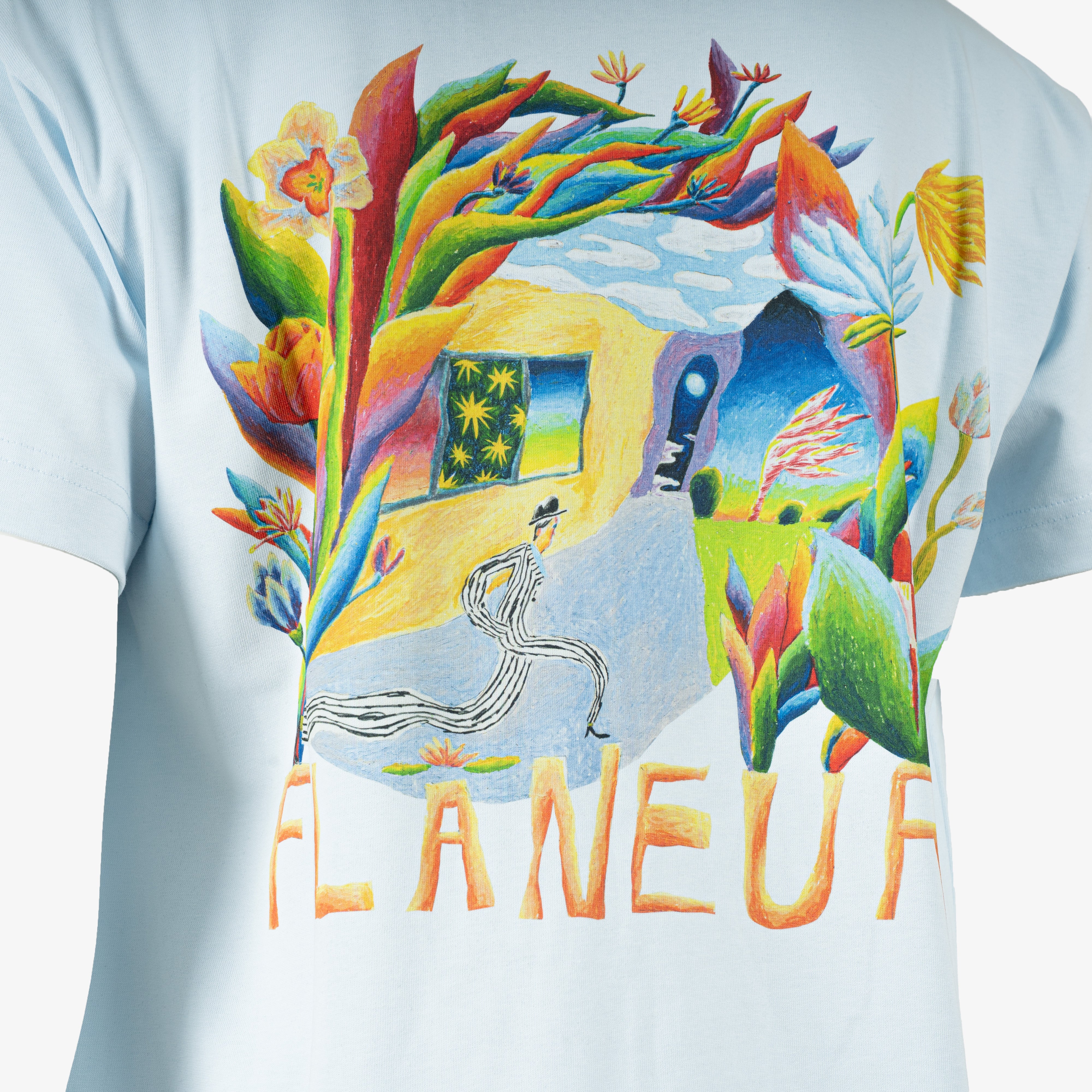 Flaneur T-shirt lichtblauw | Passage of Time