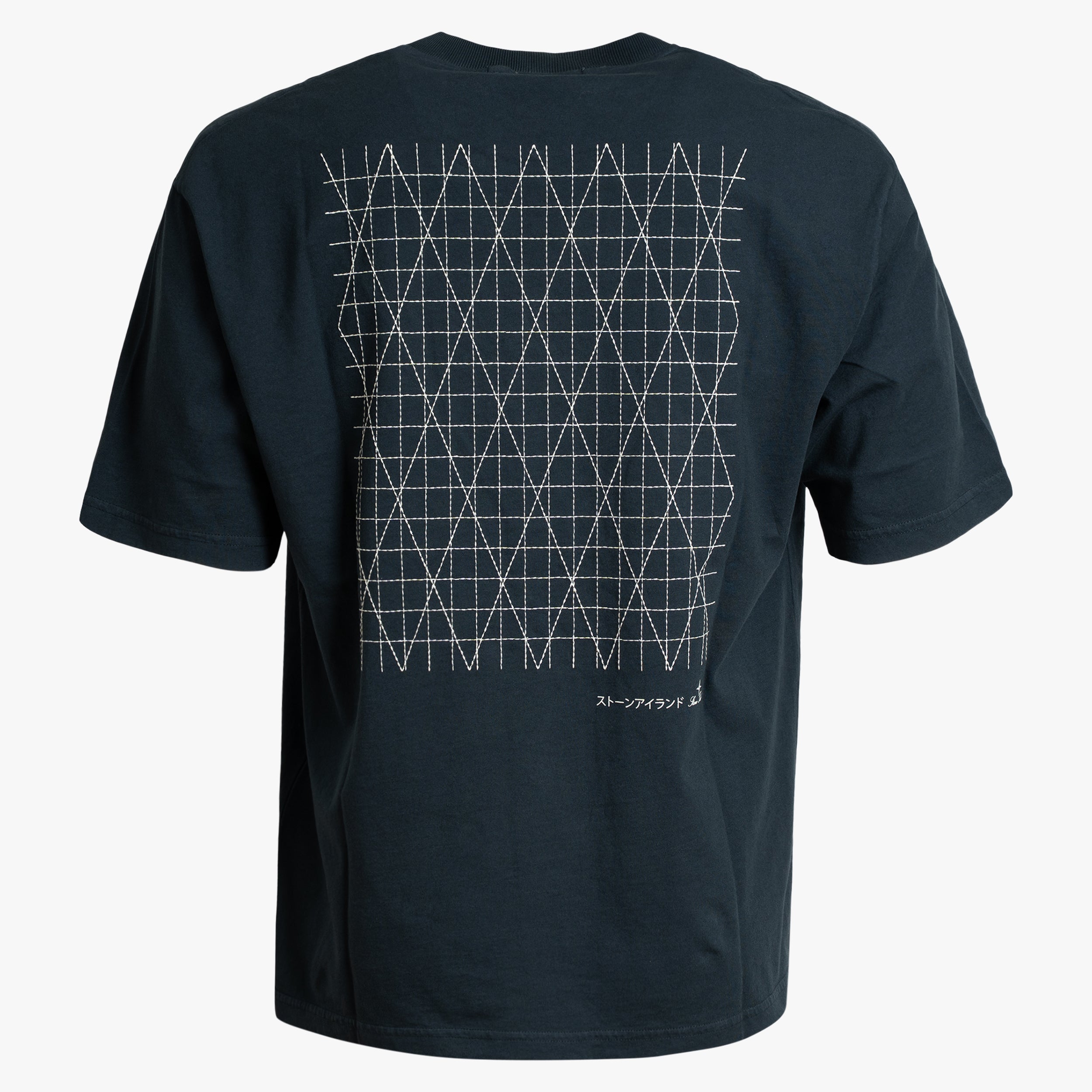 Stone Island T-Shirt Backprint Blauw | Multiaxial_Sashiko