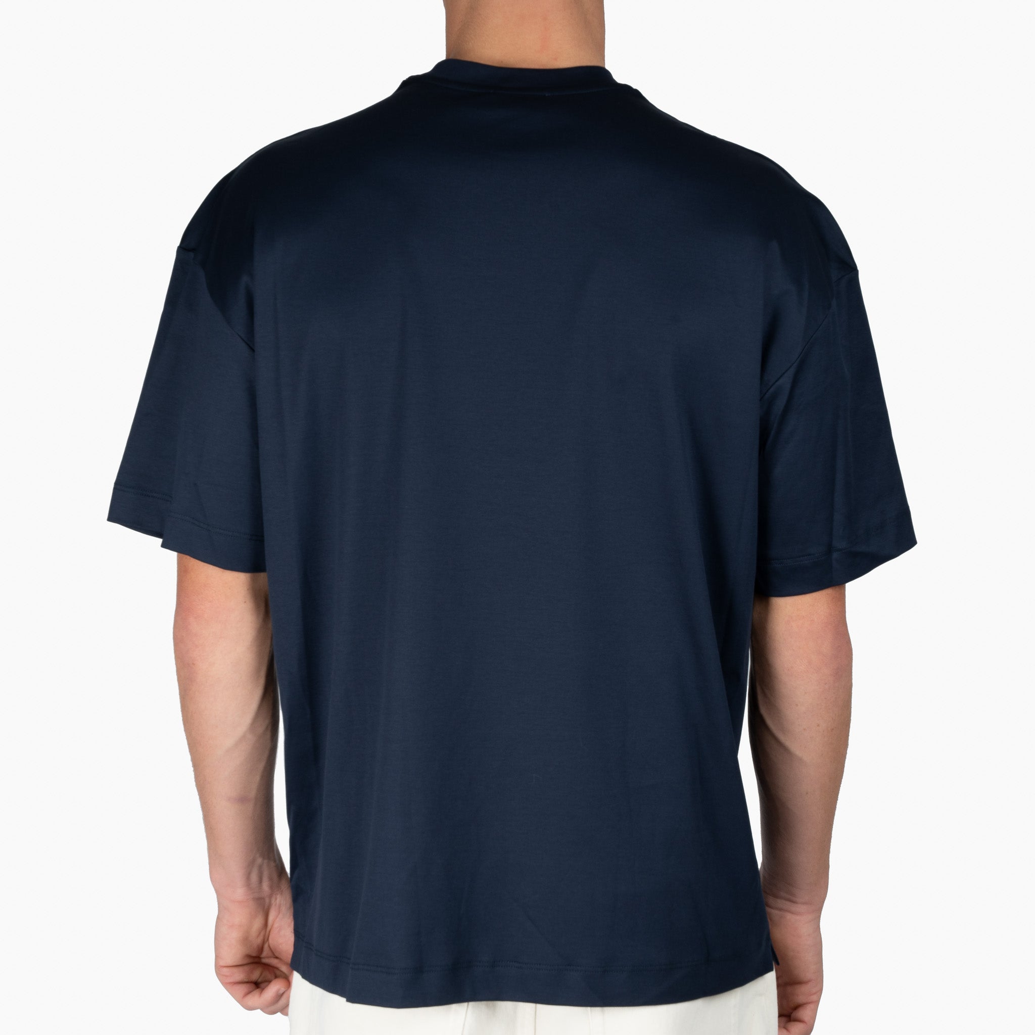Valenza T-Shirt Blauw | Interlock Supima Oversized