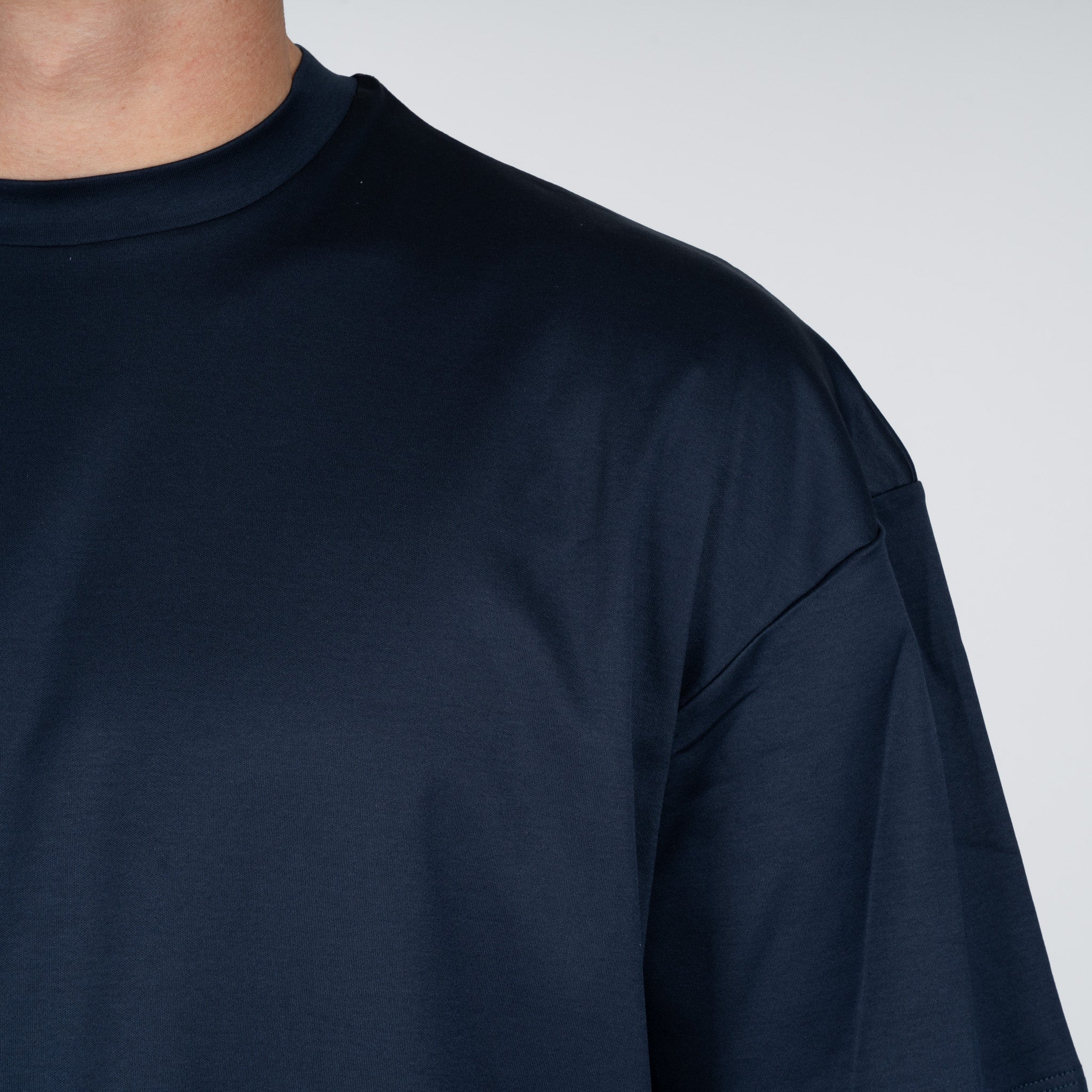 Valenza T-Shirt Blauw | Interlock Supima Oversized