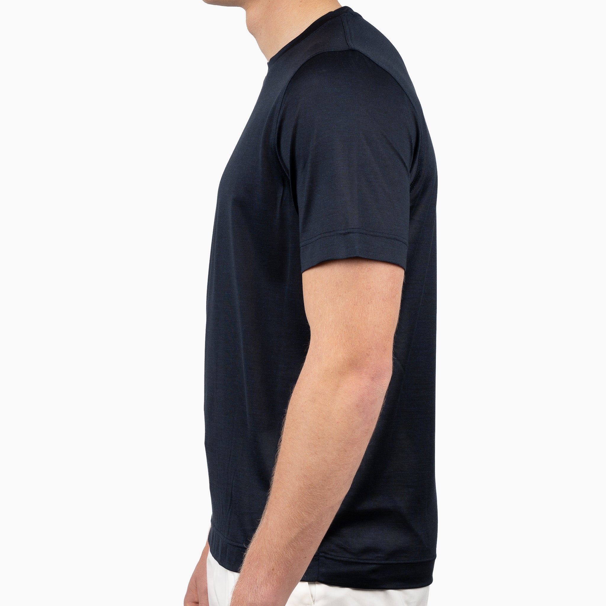 Gran Sasso T-shirt Zijde Blauw | Seta