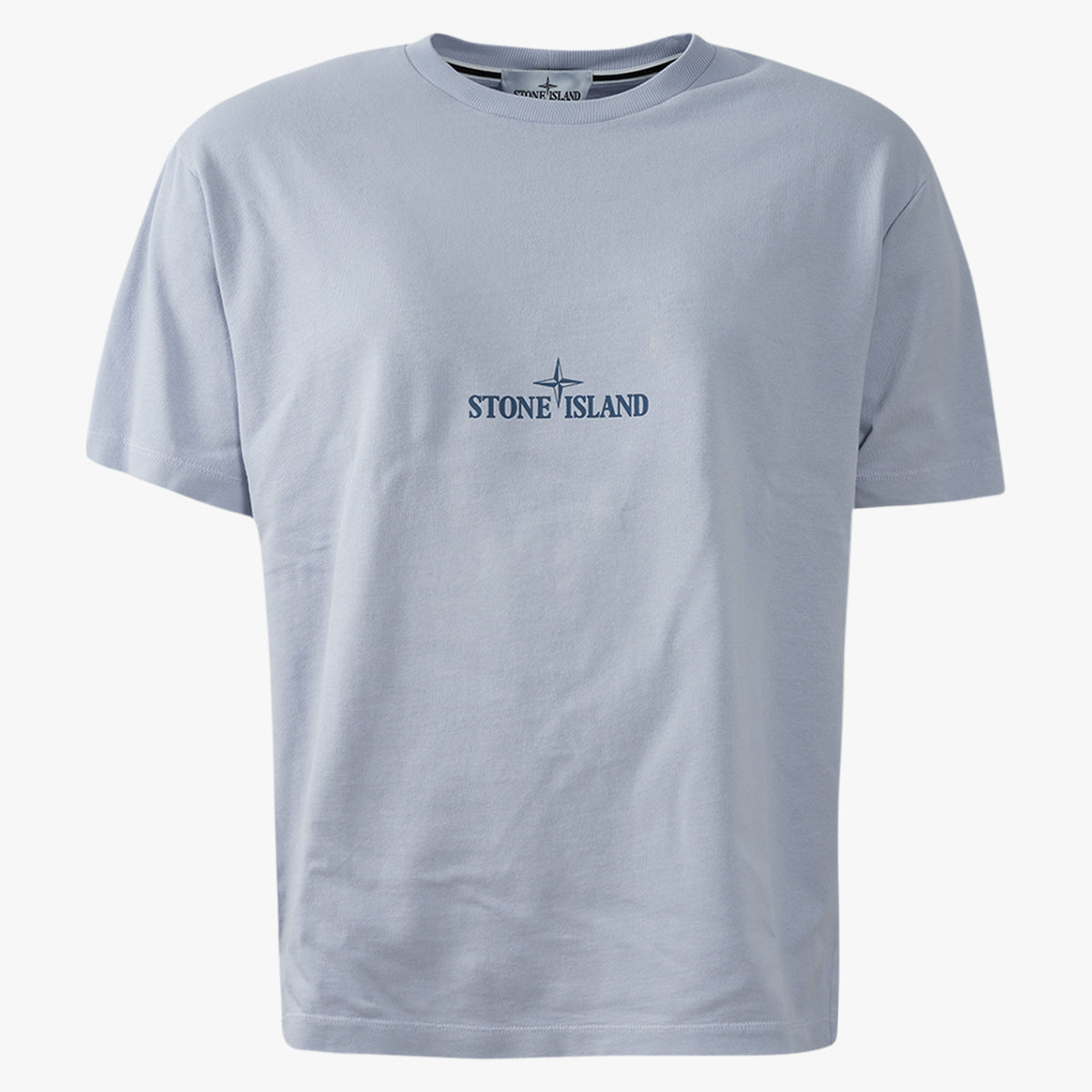 Stone Island T-Shirt Met Backprint Lila | Construction Lines
