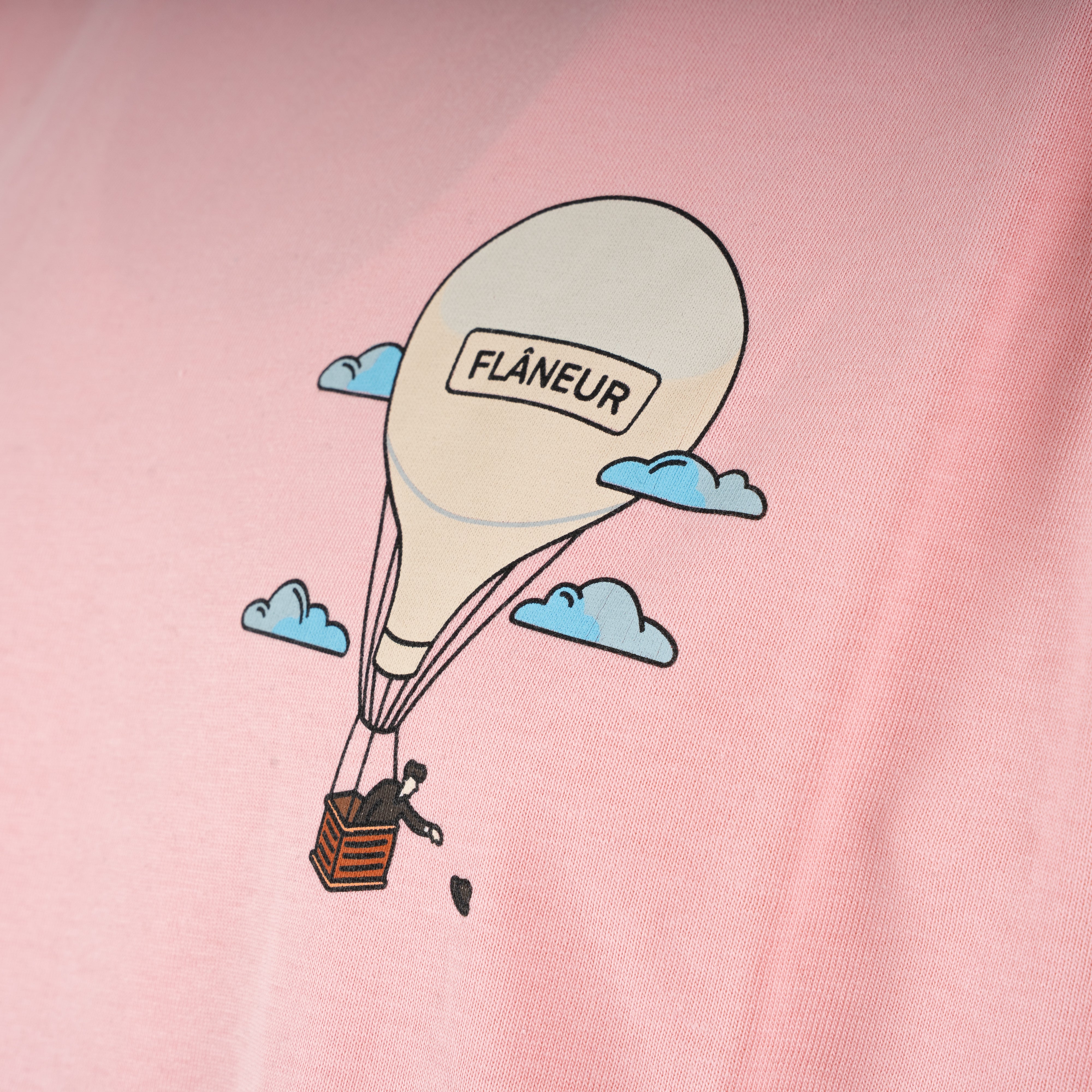 Flaneur T-shirt roze | AÉRONAUTIQUE