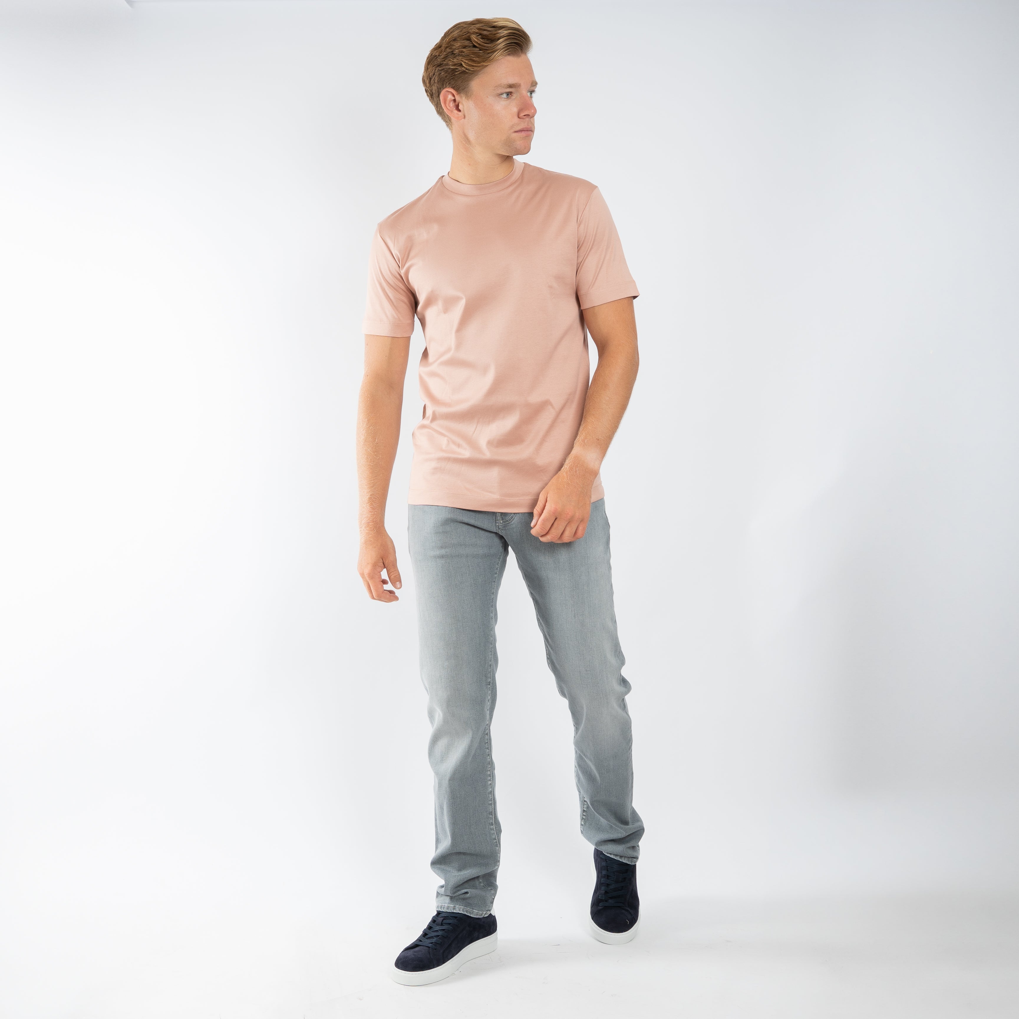 Valenza T-Shirt Zacht Roze | Interlock Supima Cotton