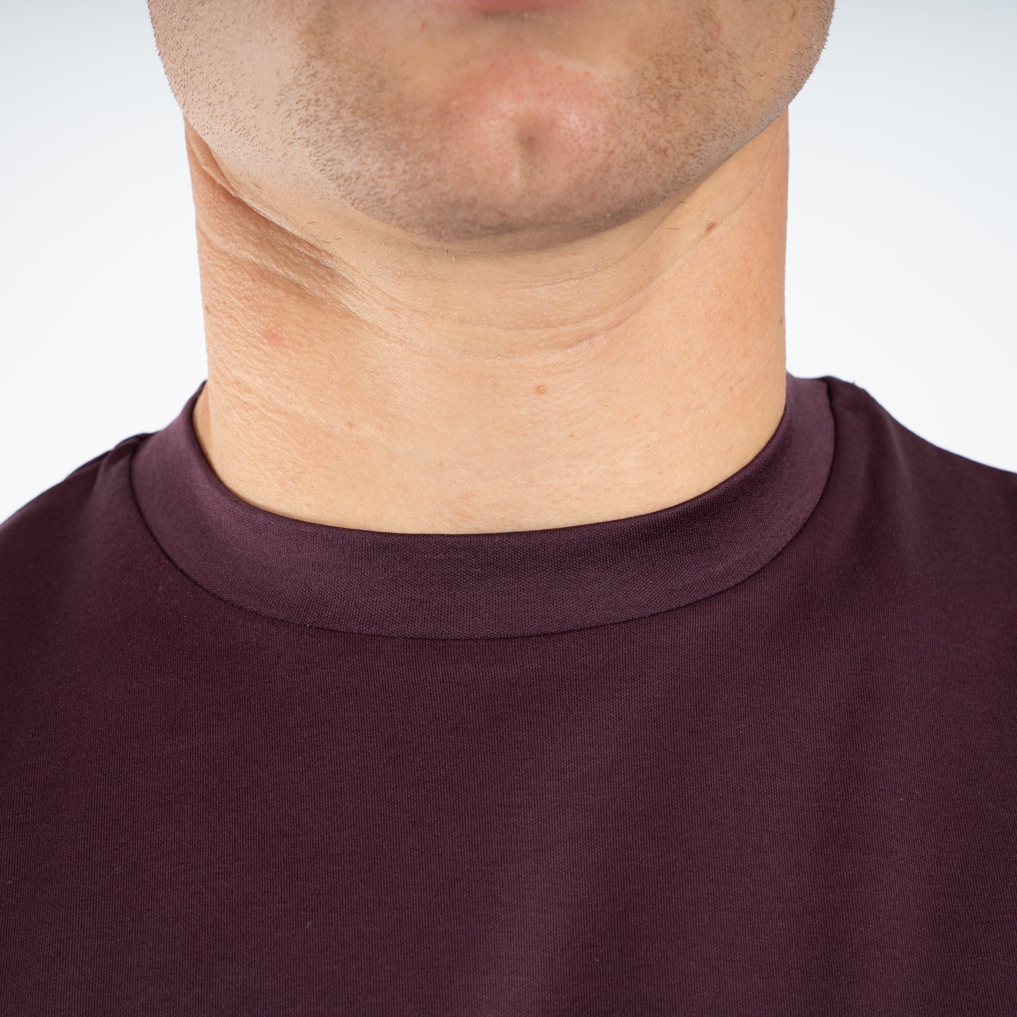 Valenza T-Shirt Bordeaux Rood | Interlock Supima Cotton