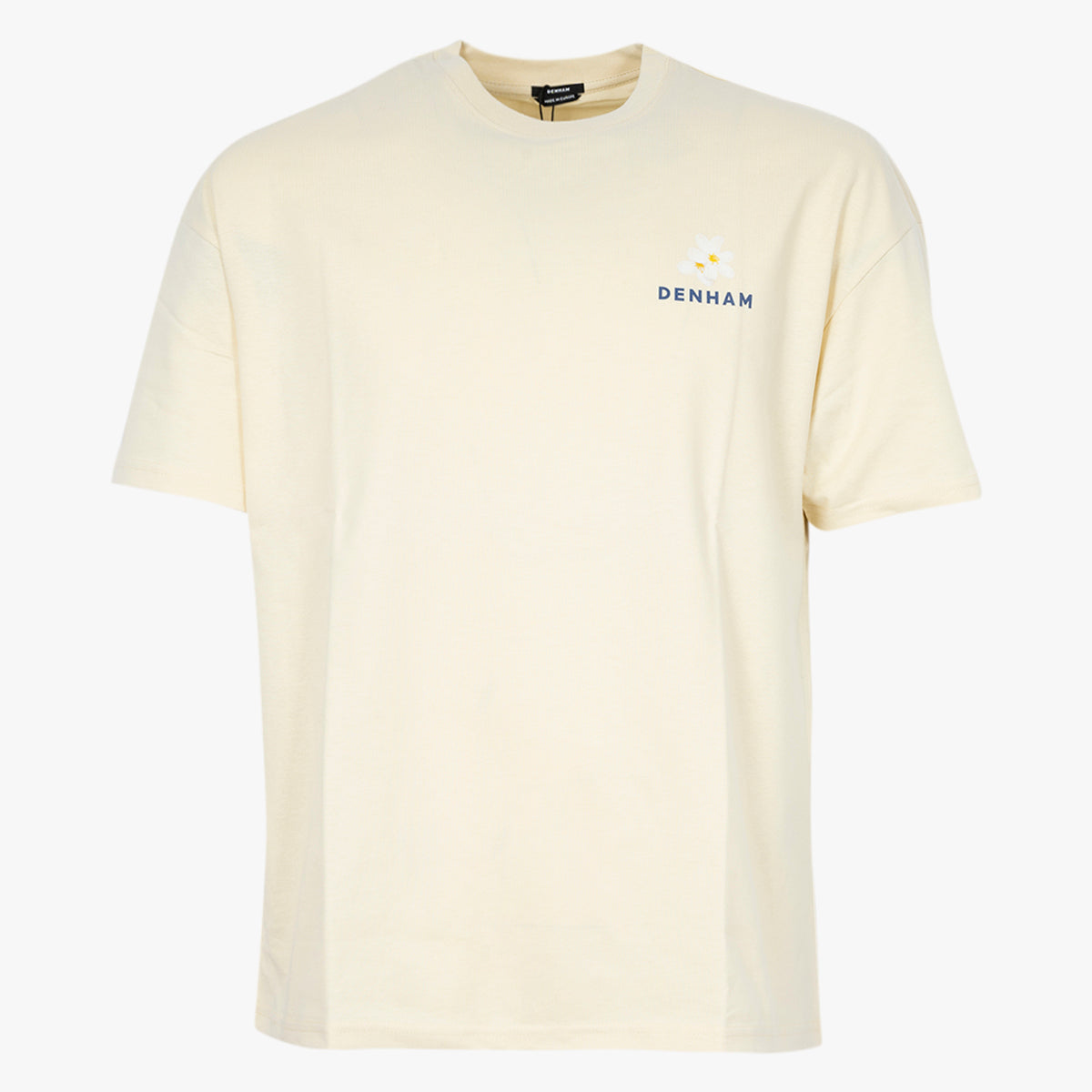 Denham T-Shirt Backprint Geel | Amalfi Tee