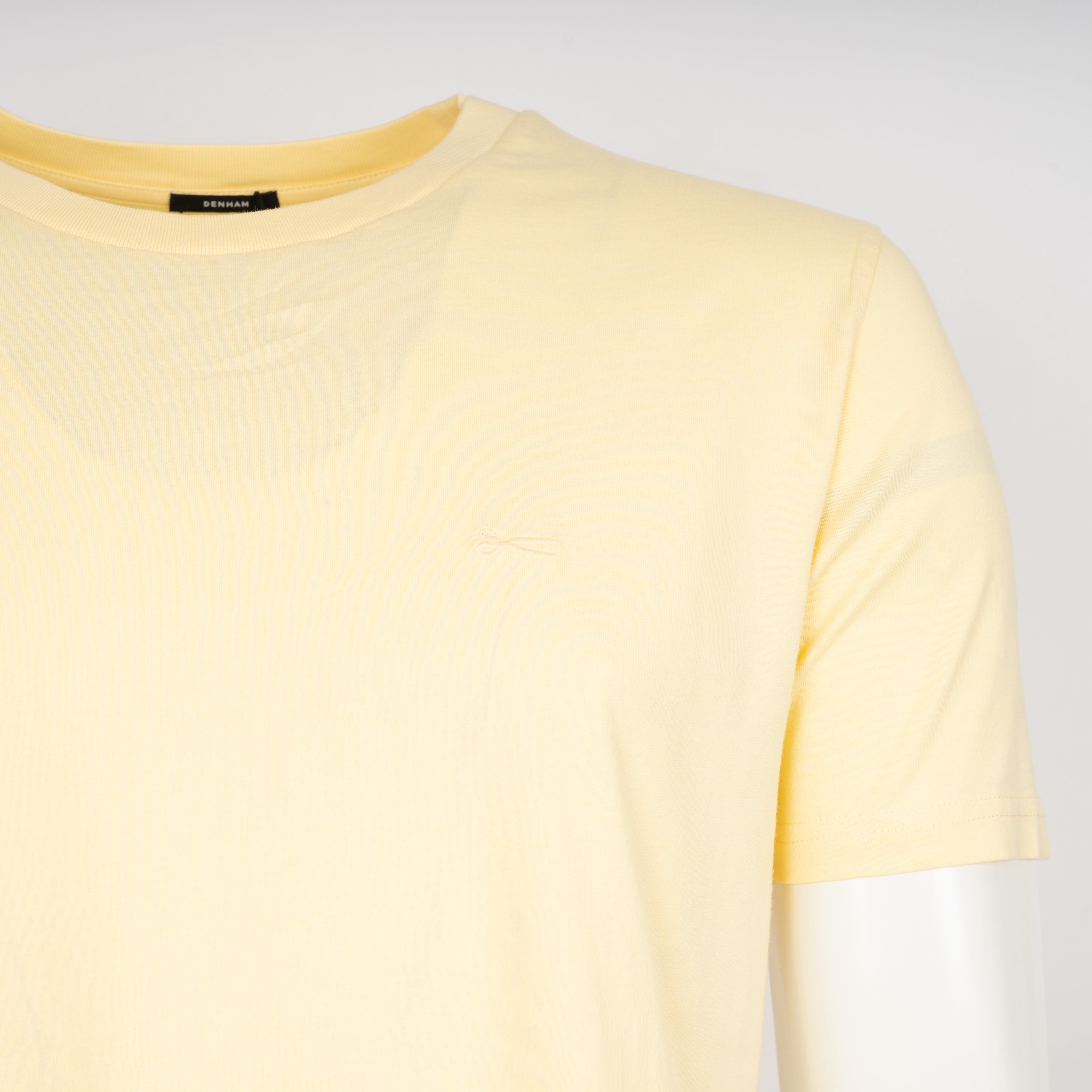 Denham T-Shirt Geel | Scissor Tee