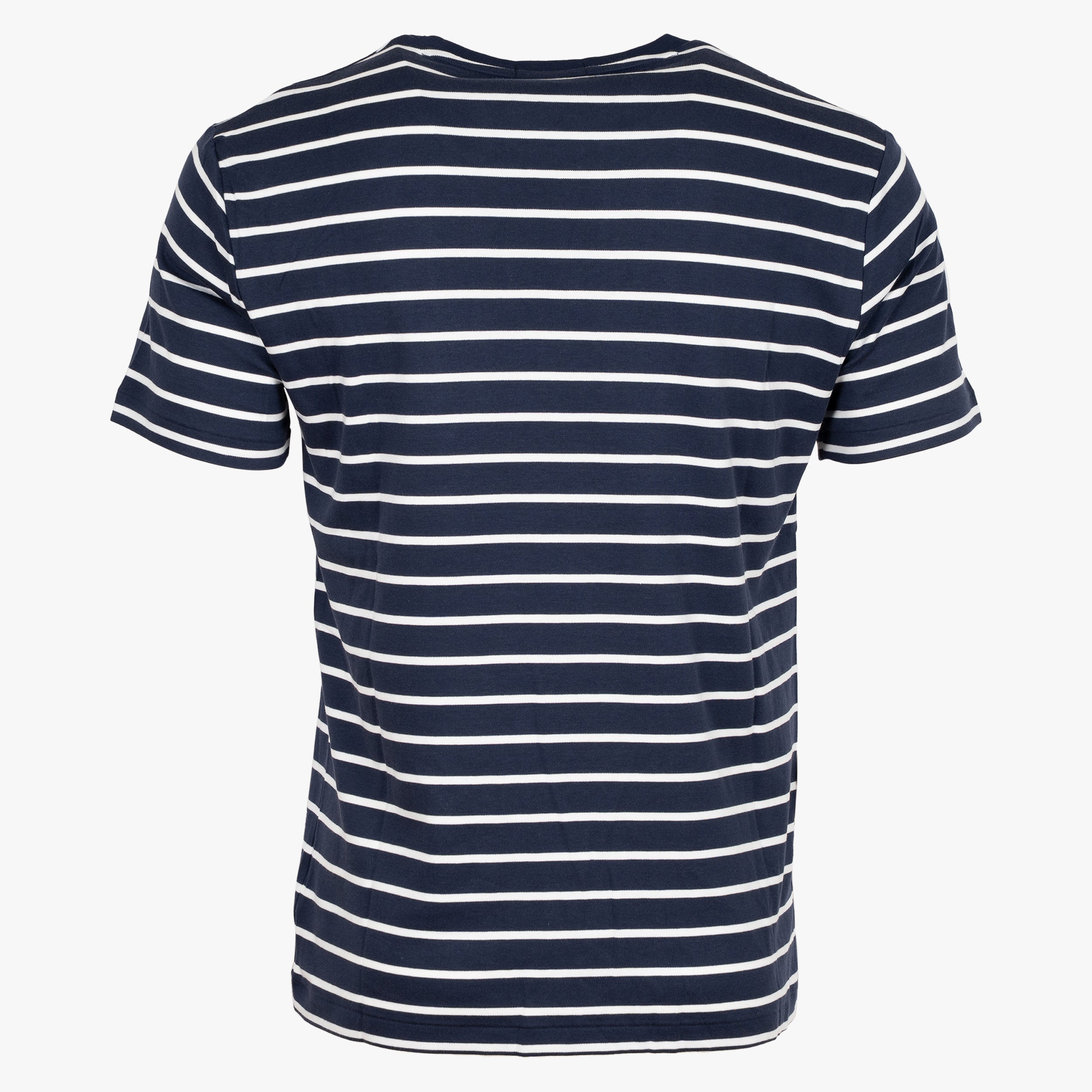 Ralph Lauren T-Shirt Blauw/Wit Gestreept | Custom Slim Fit