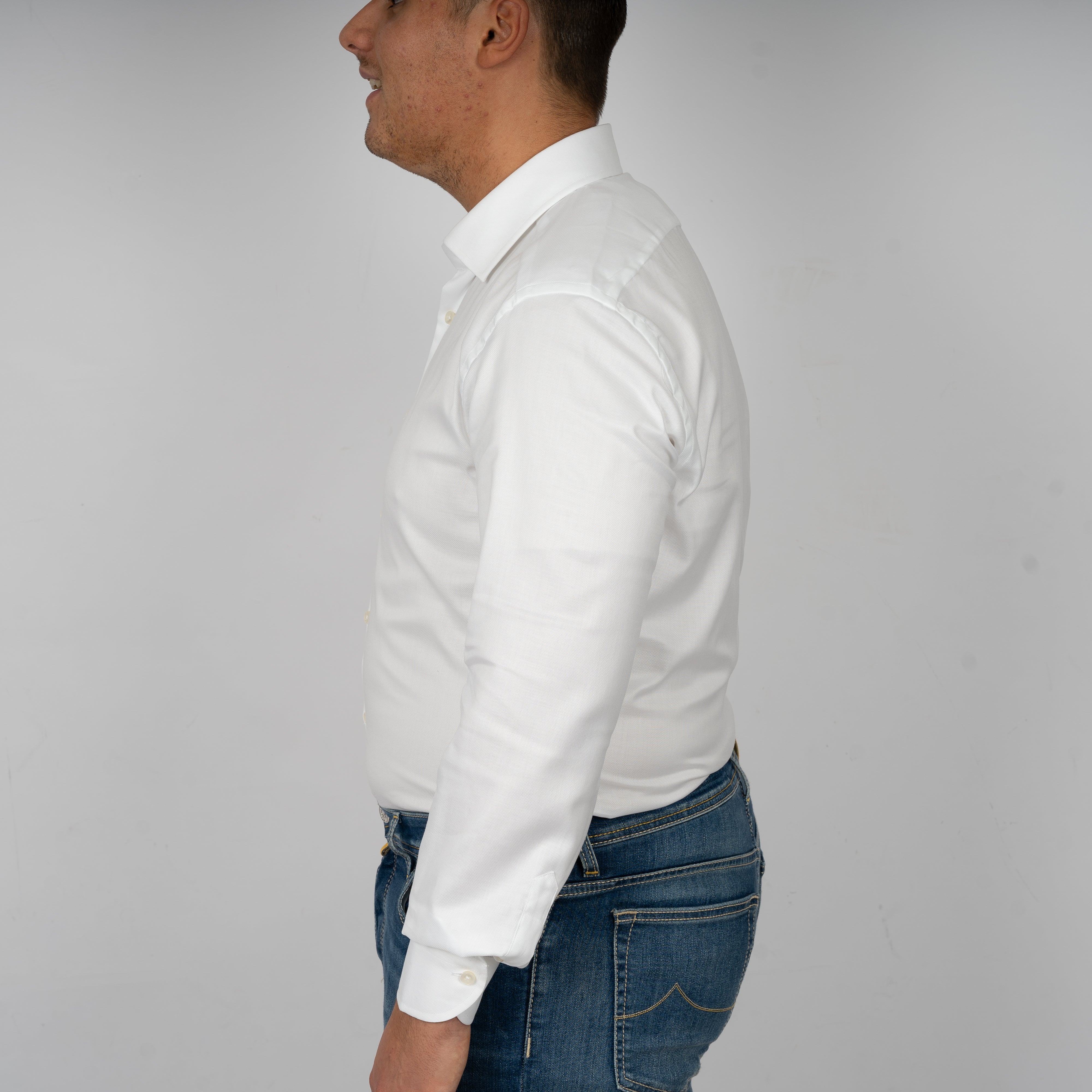 Xacus Overhemd Wit Oxford | Evolution Fit