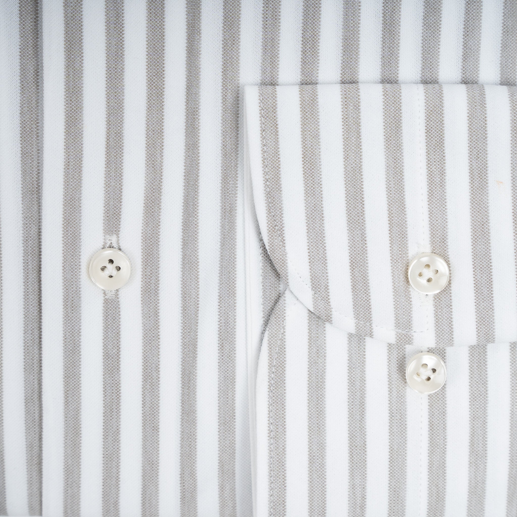 Profuomo Overhemd Beige Gestreept | Japanese Knitted