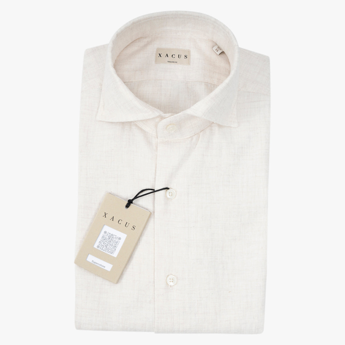 Xacus Overhemd Flannel Beige | Supercotone