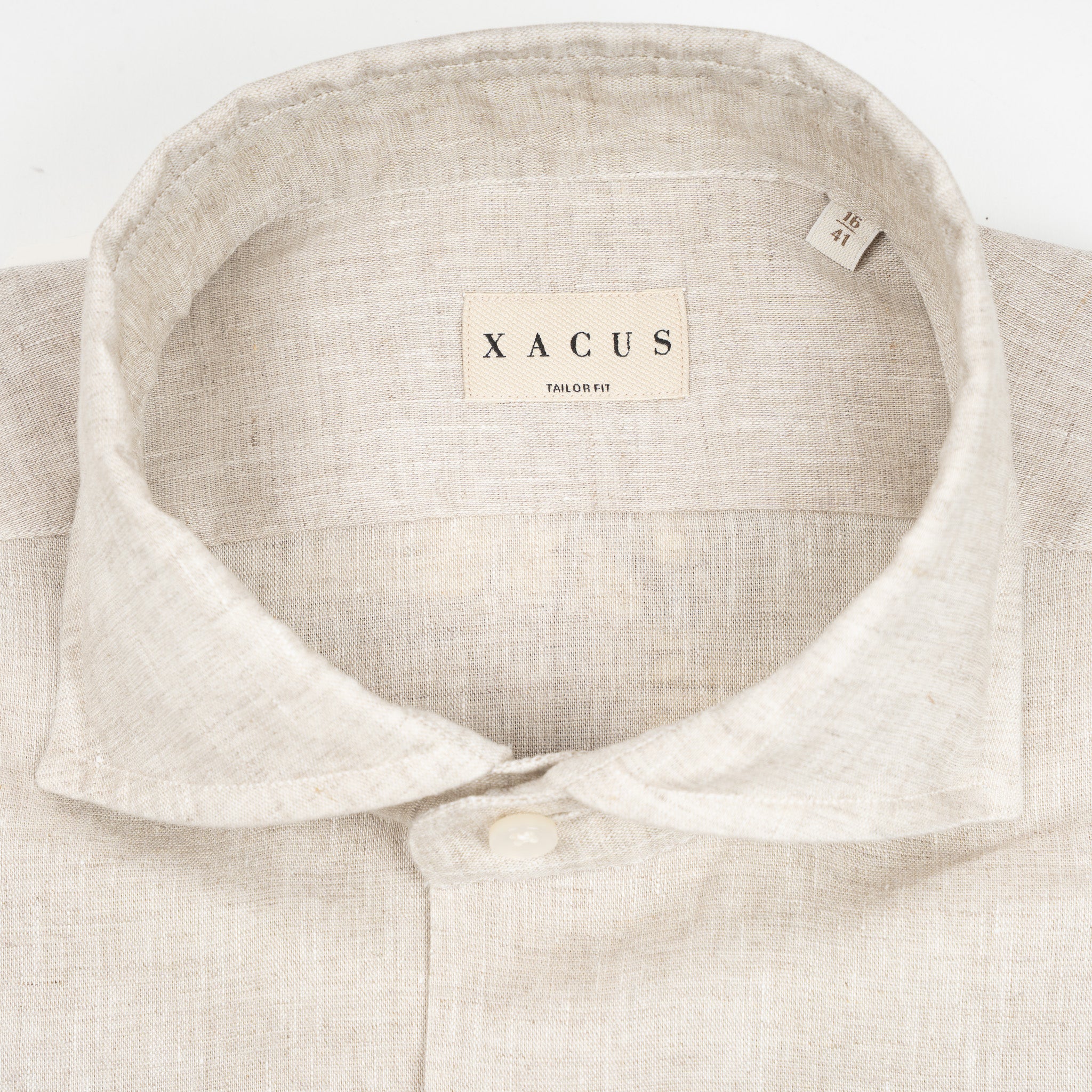 Xacus Linnen Overhemd Beige | Albini