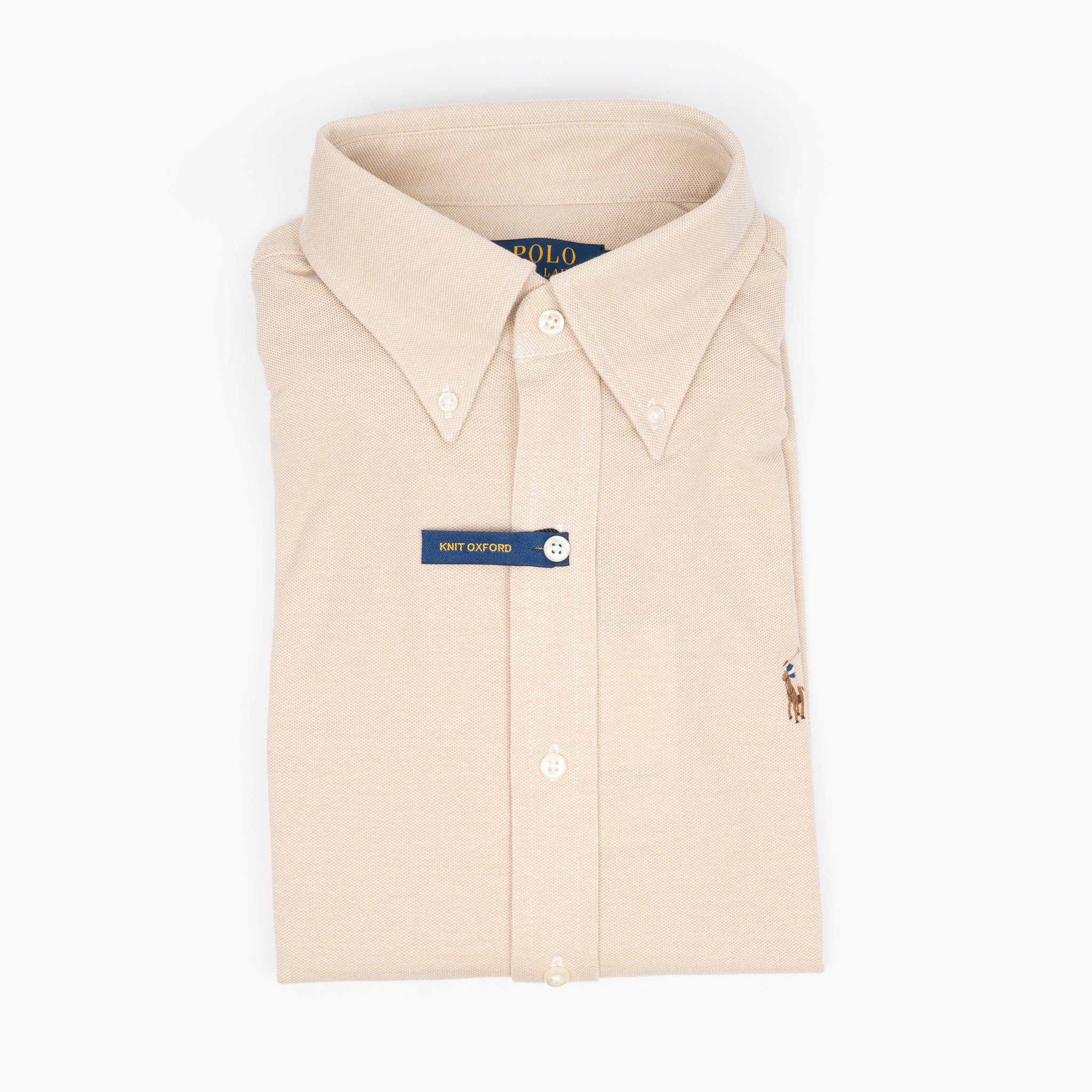 Ralph Lauren Overhemd Beige | Knit Oxford