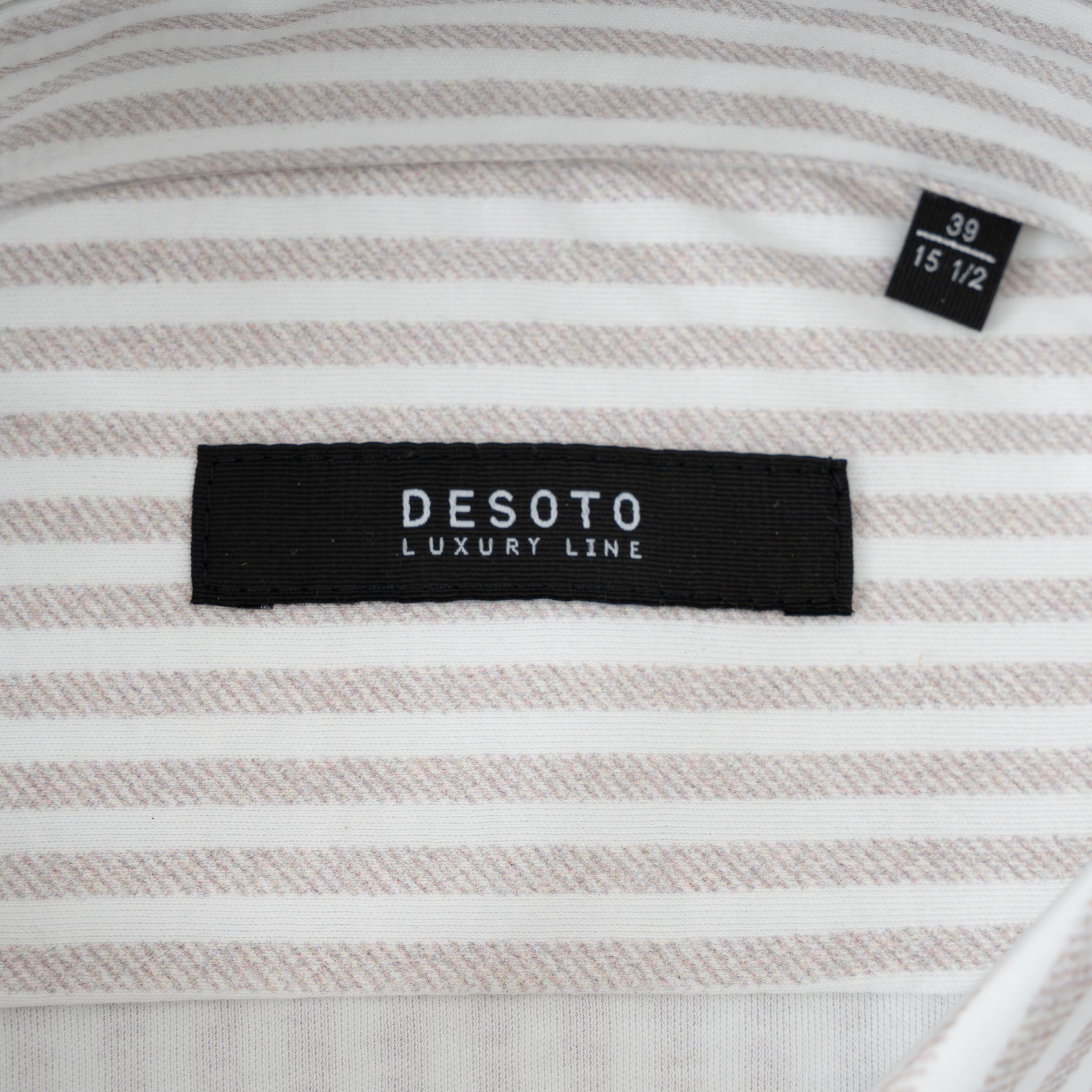 Desoto Overhemd Beige Streep | Luxury Hai