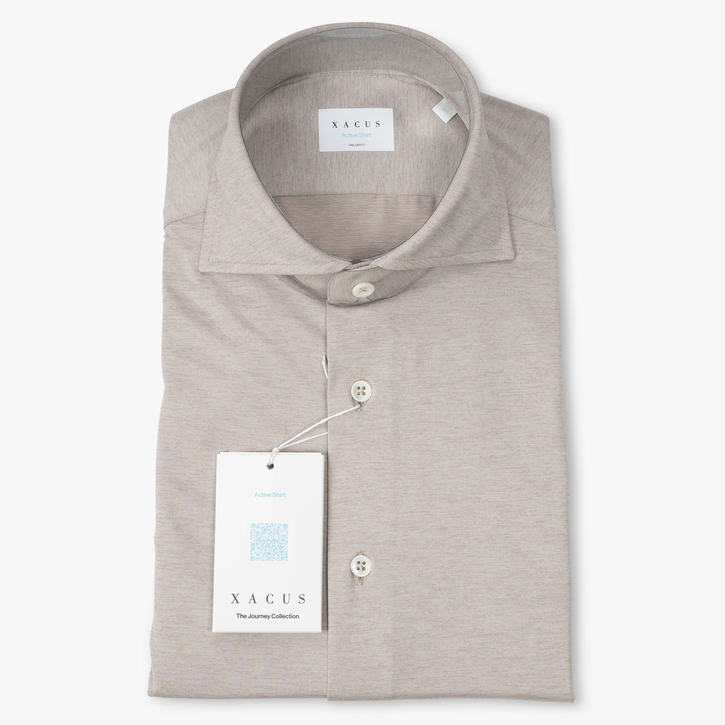 Xacus Overhemd Beige | Active Shirt