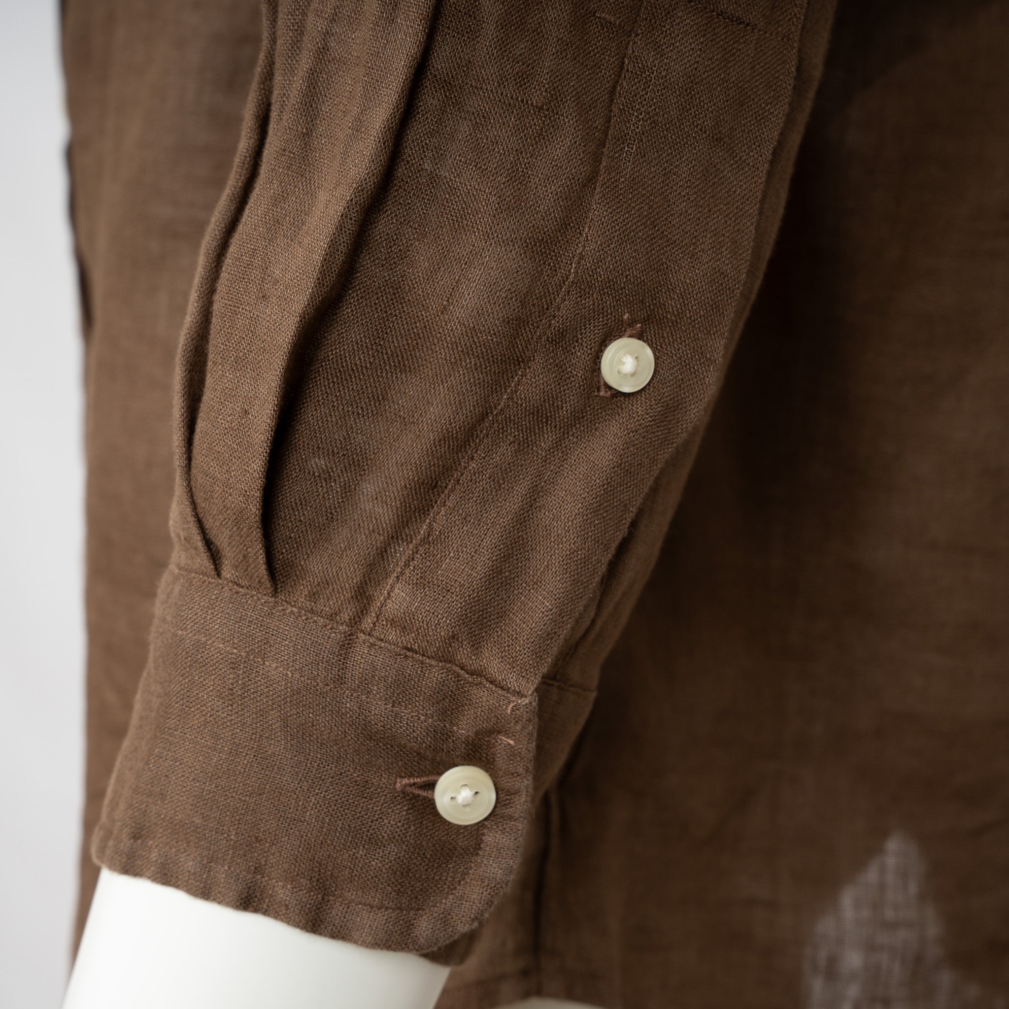 Ralph Lauren Linnen Overhemd Bruin | Slim Fit