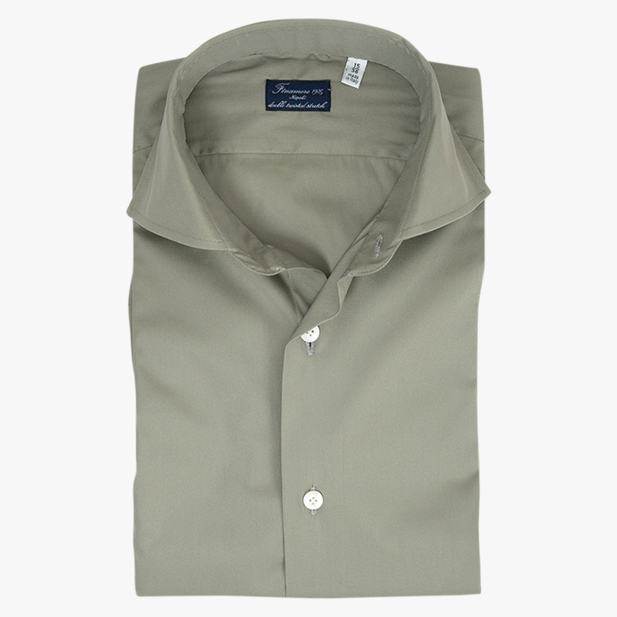 Finamore Overhemd Lichtgroen | Eduardo Collar