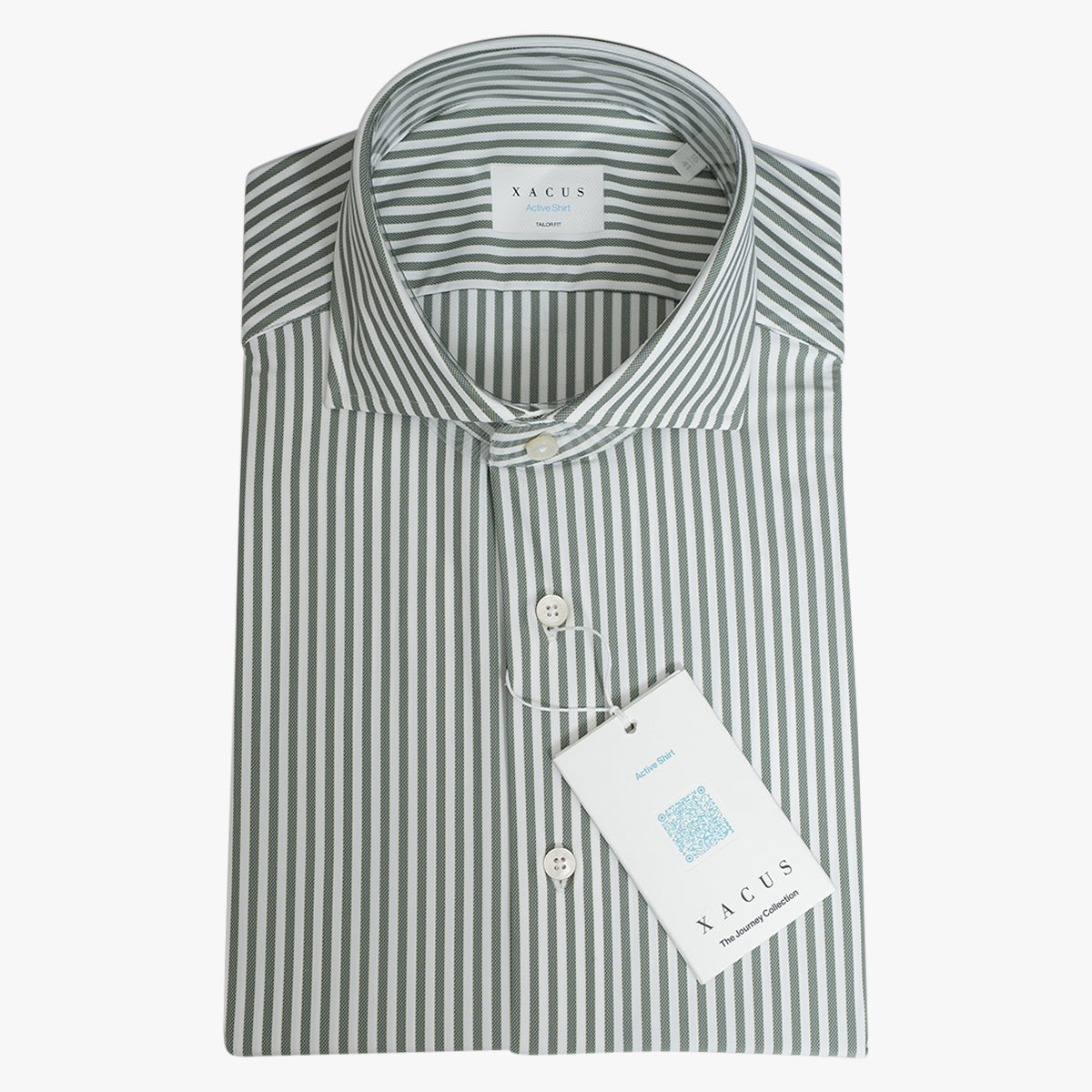 Xacus Overhemd Lichtgroene Streep | Active Shirt