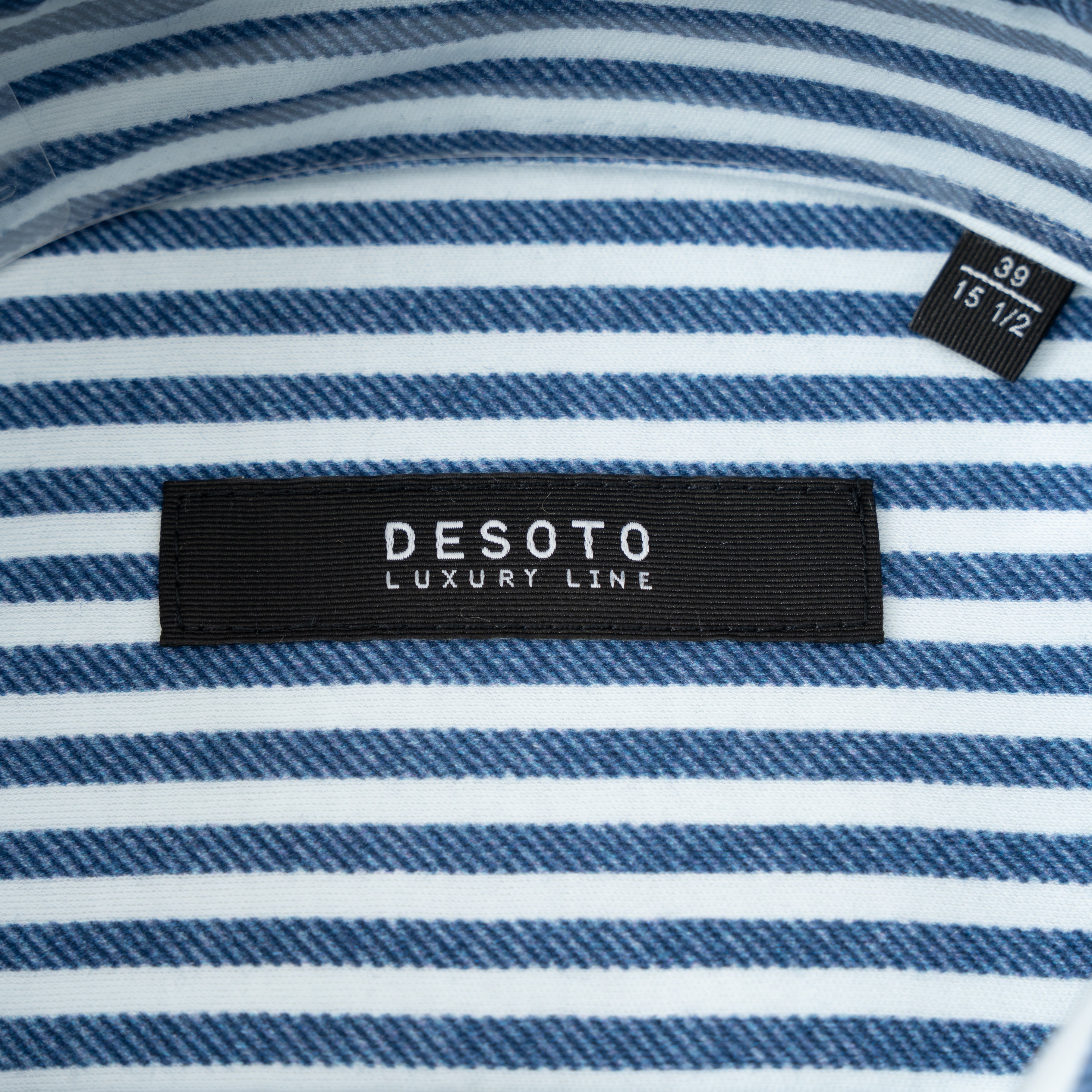 Desoto Overhemd Donkerblauwe Streep | Luxury Hai