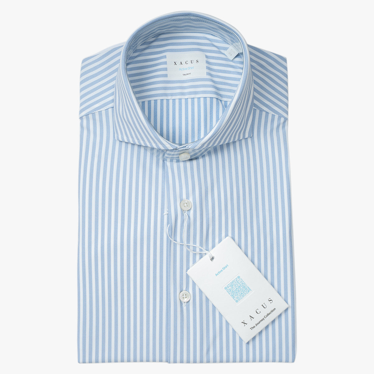 Xacus Overhemd Lichtblauwe Streep | Active Shirt