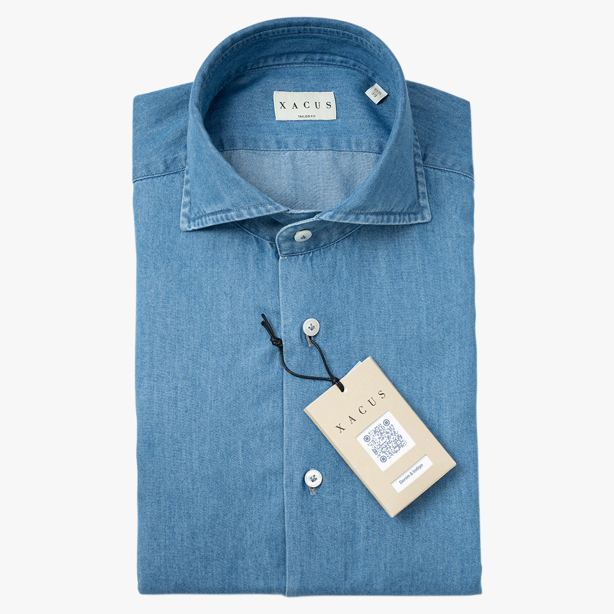 Xacus Overhemd Jeansblauw | Denim & Indigo