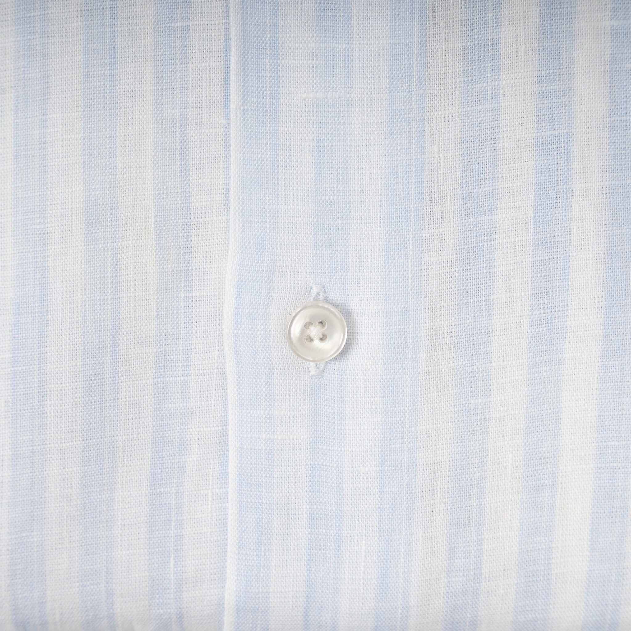 Xacus Linnen Overhemd Lichtblauw Brede Streep | Washed