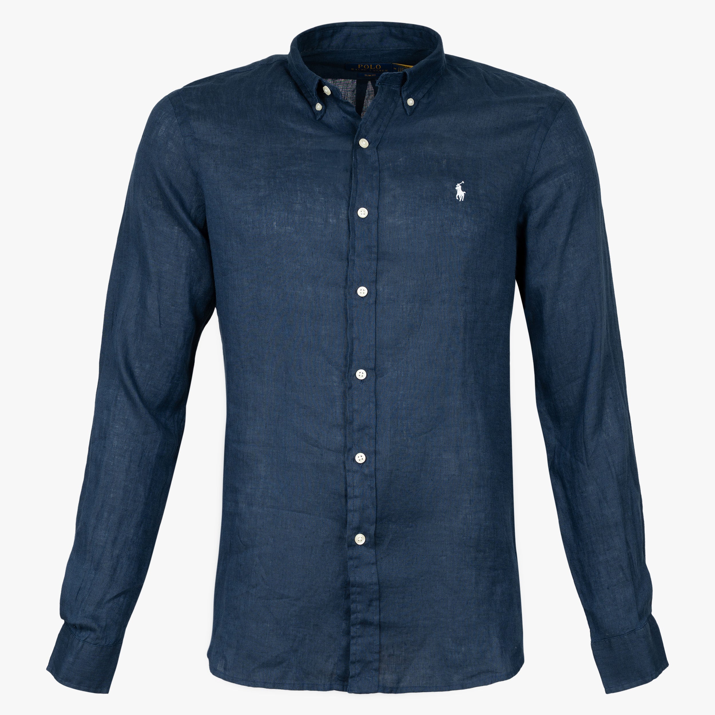 Ralph Lauren Linnen Overhemd Blauw | Slim Fit