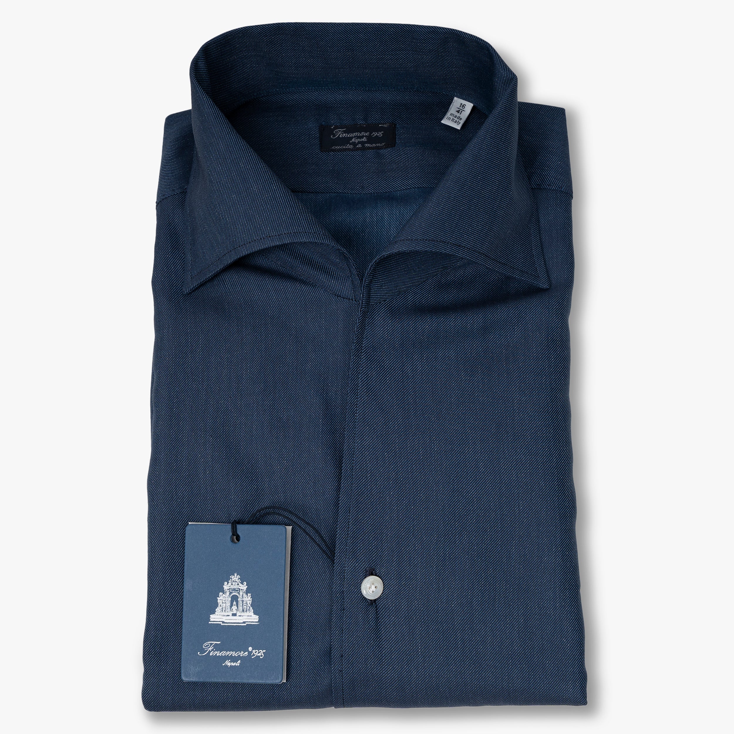 Finamore Overhemd Denimblauw | Ustica