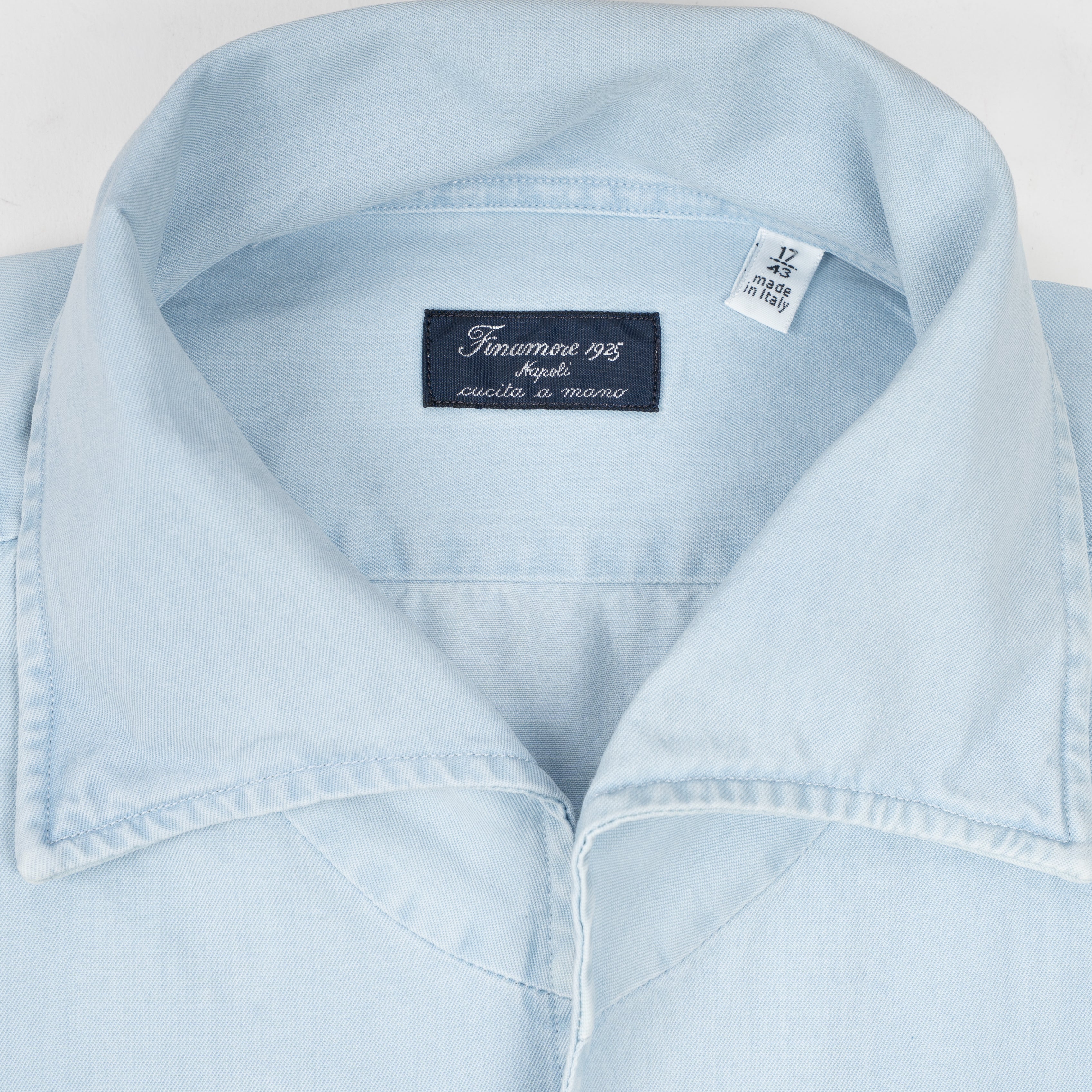 Finamore Jeans Overhemd Lichtblauw | Ustica