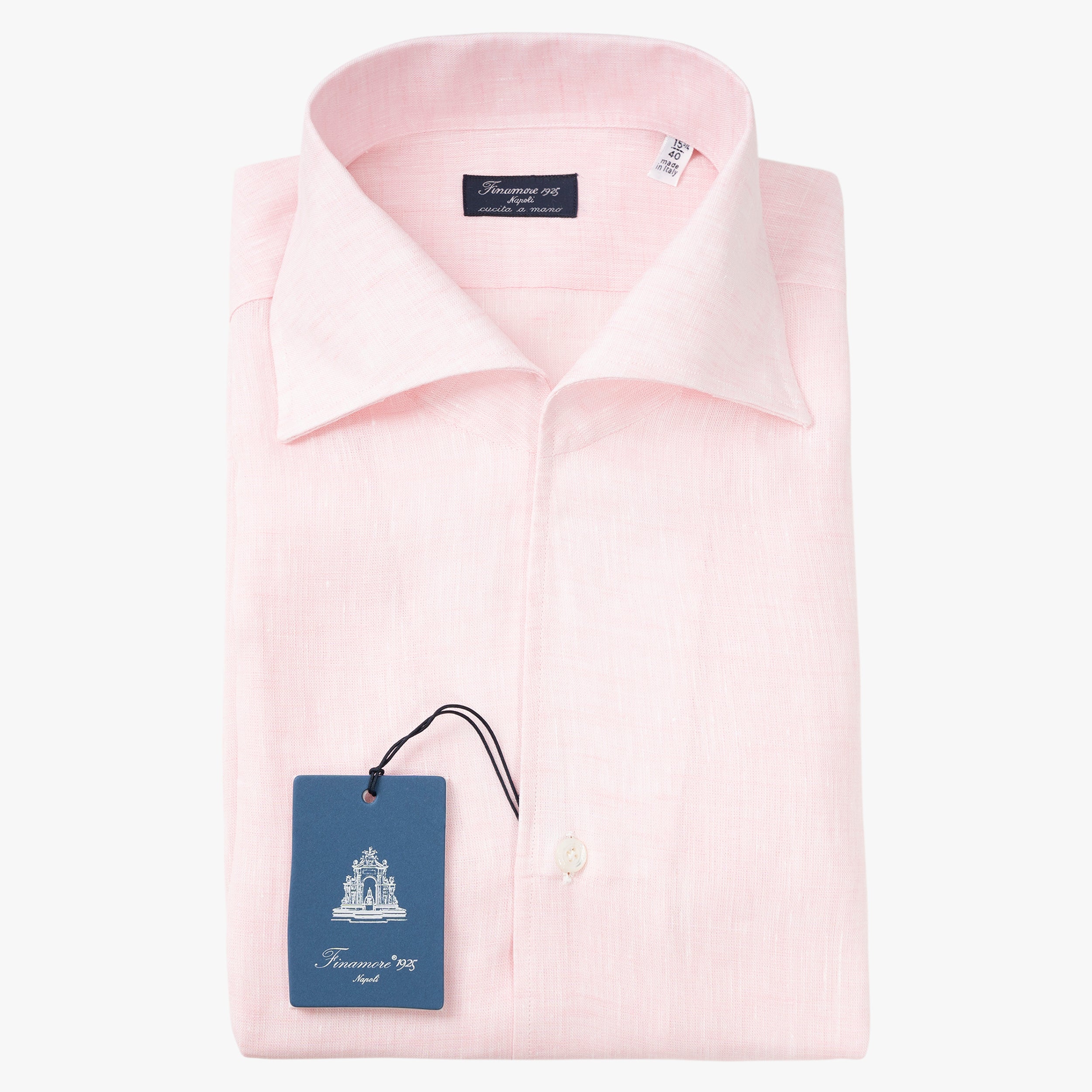 Finamore Linnen Overhemd Roze | Ustica