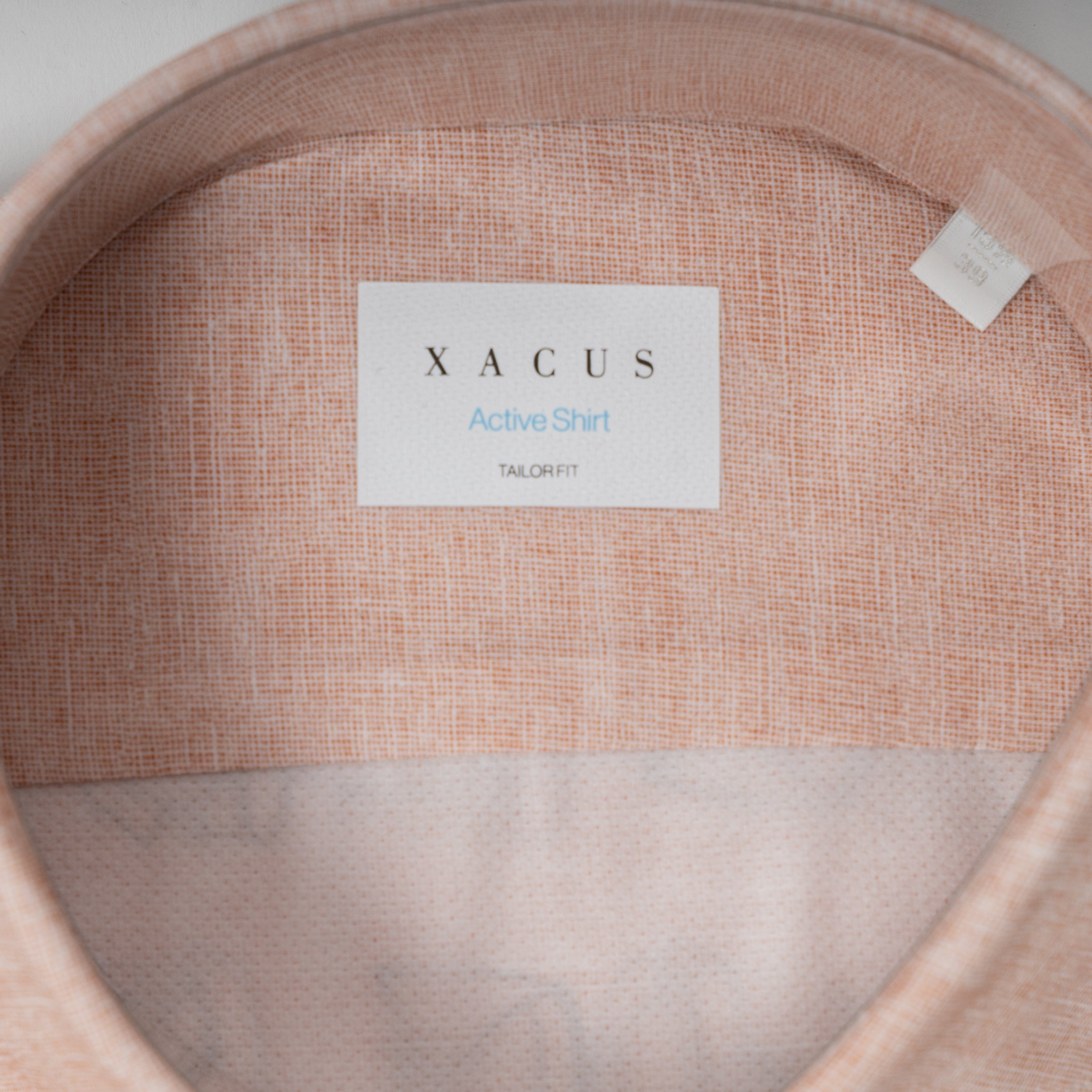 Xacus Overhemd Oranje Linnen Look | Active Shirt