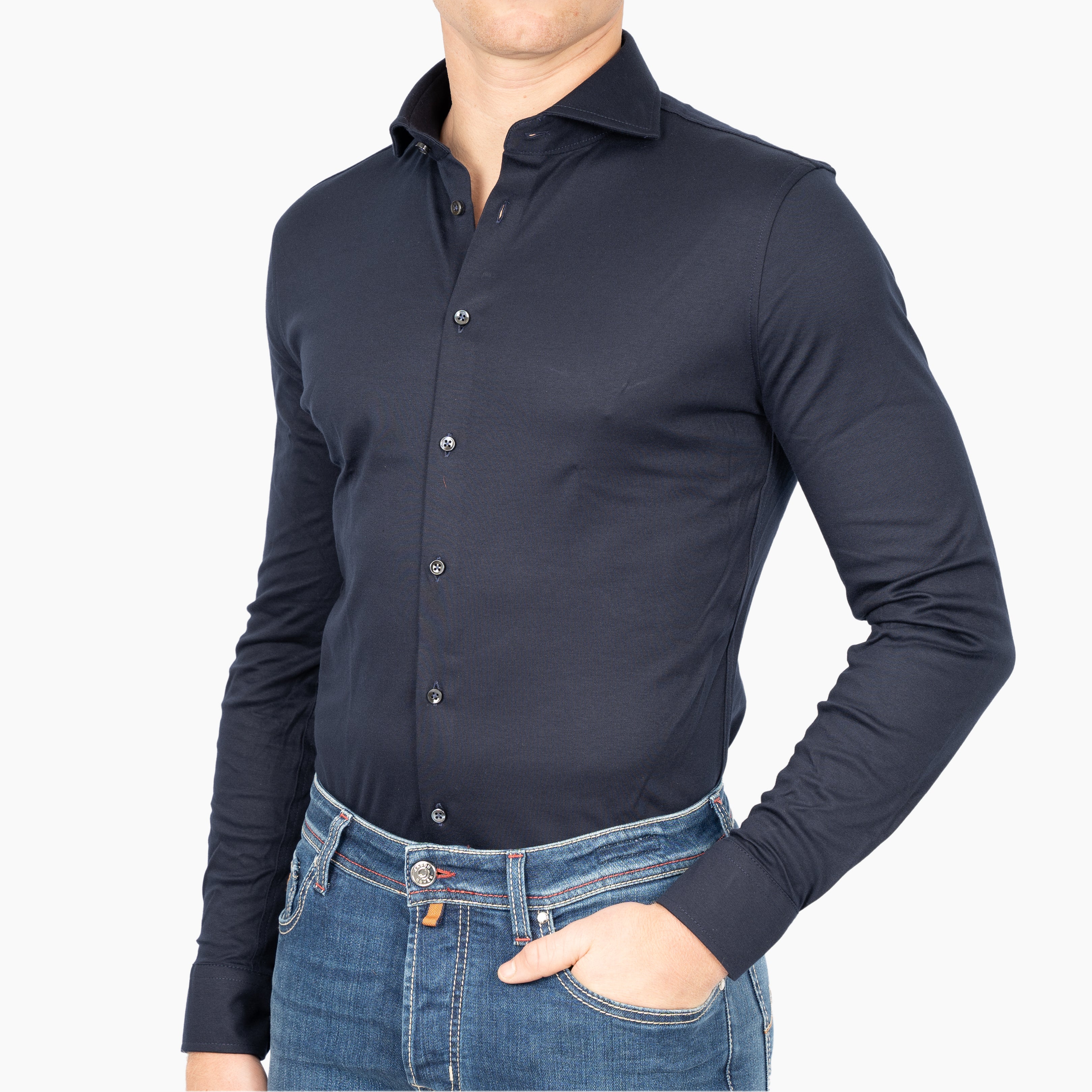 Desoto Overhemd Donkerblauw | Luxury Hai